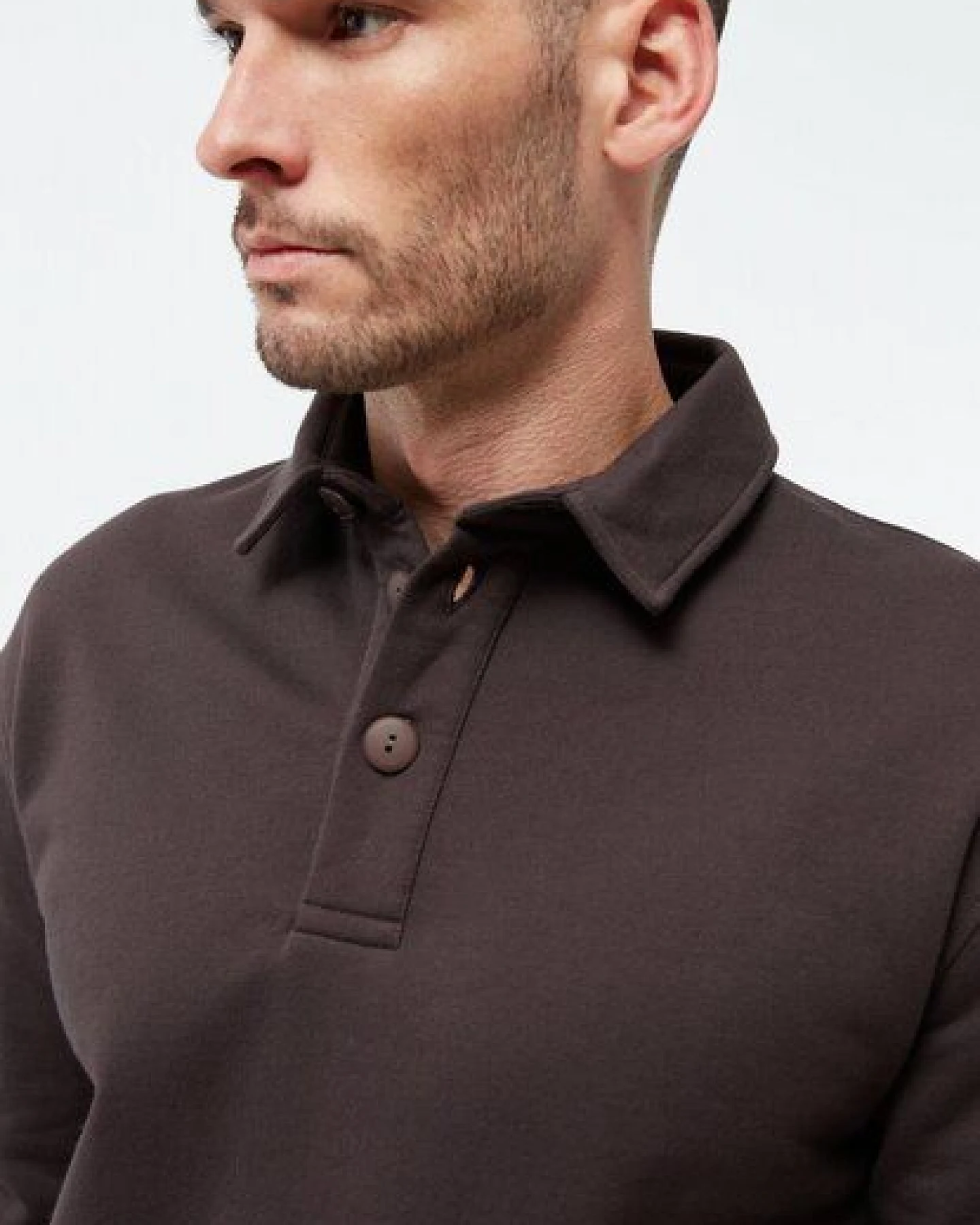 Givn Berlin Sweater GBHANNES aus Bio-Baumwolle mit Kragen und Knopfleiste – Ansicht 4