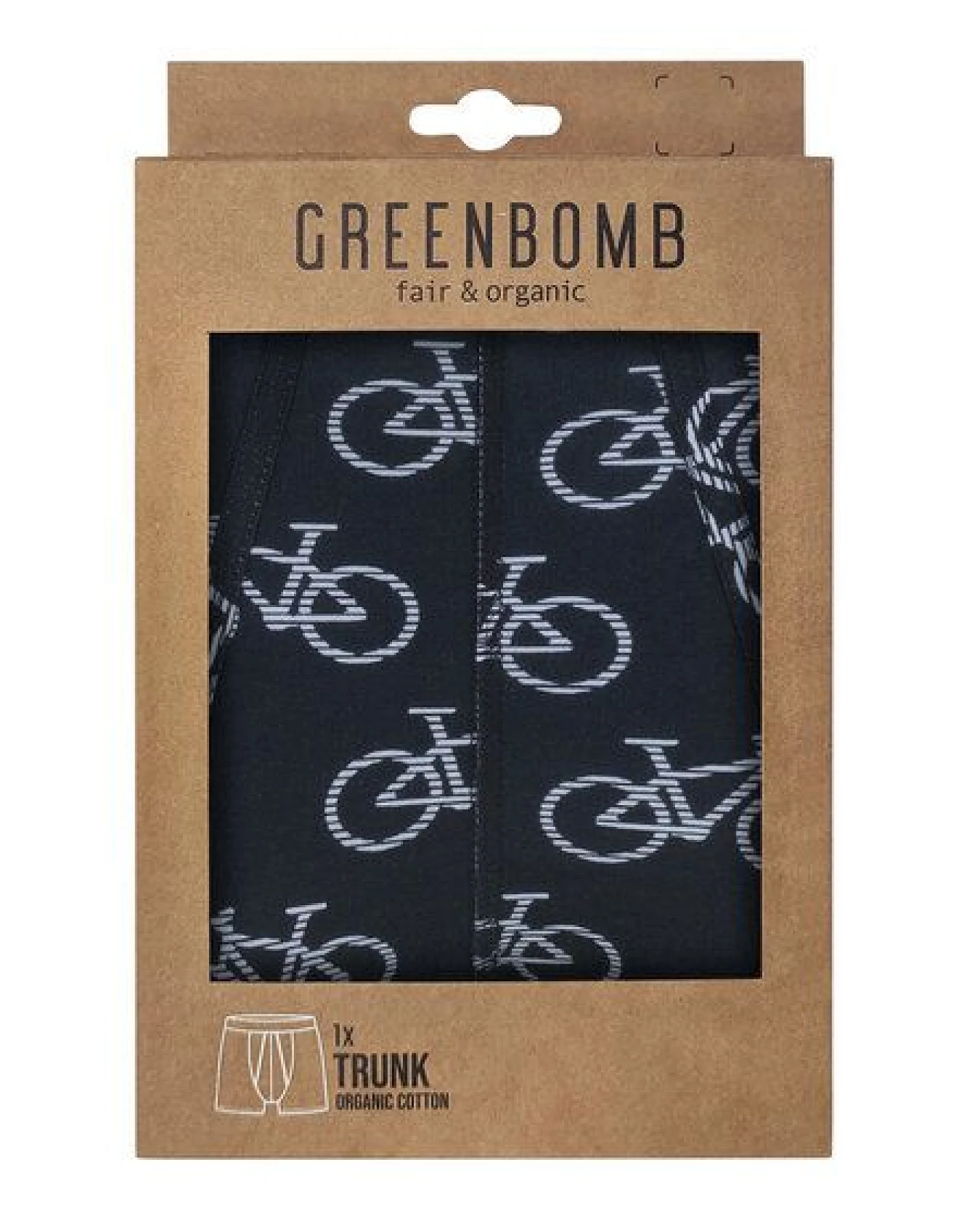 GREENBOMB Bike Stripe Cycle Trunk - Figurbetonte Trunk aus Bio-Baumwoll Mix / hochwertiger Print / GOTS / Fair & Vegan – Ansicht 2