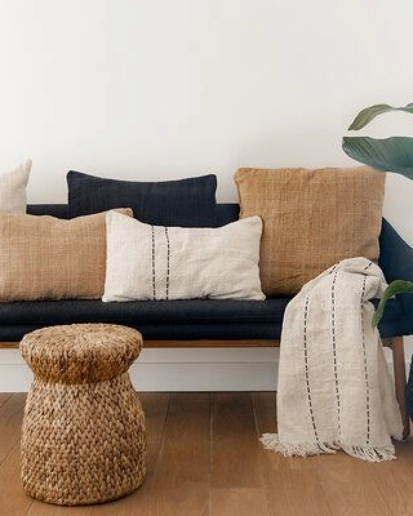 Originalhome Kissenbezug aus Jute und recycelter Baumwolle (60 x 40 cm) – Ansicht 3