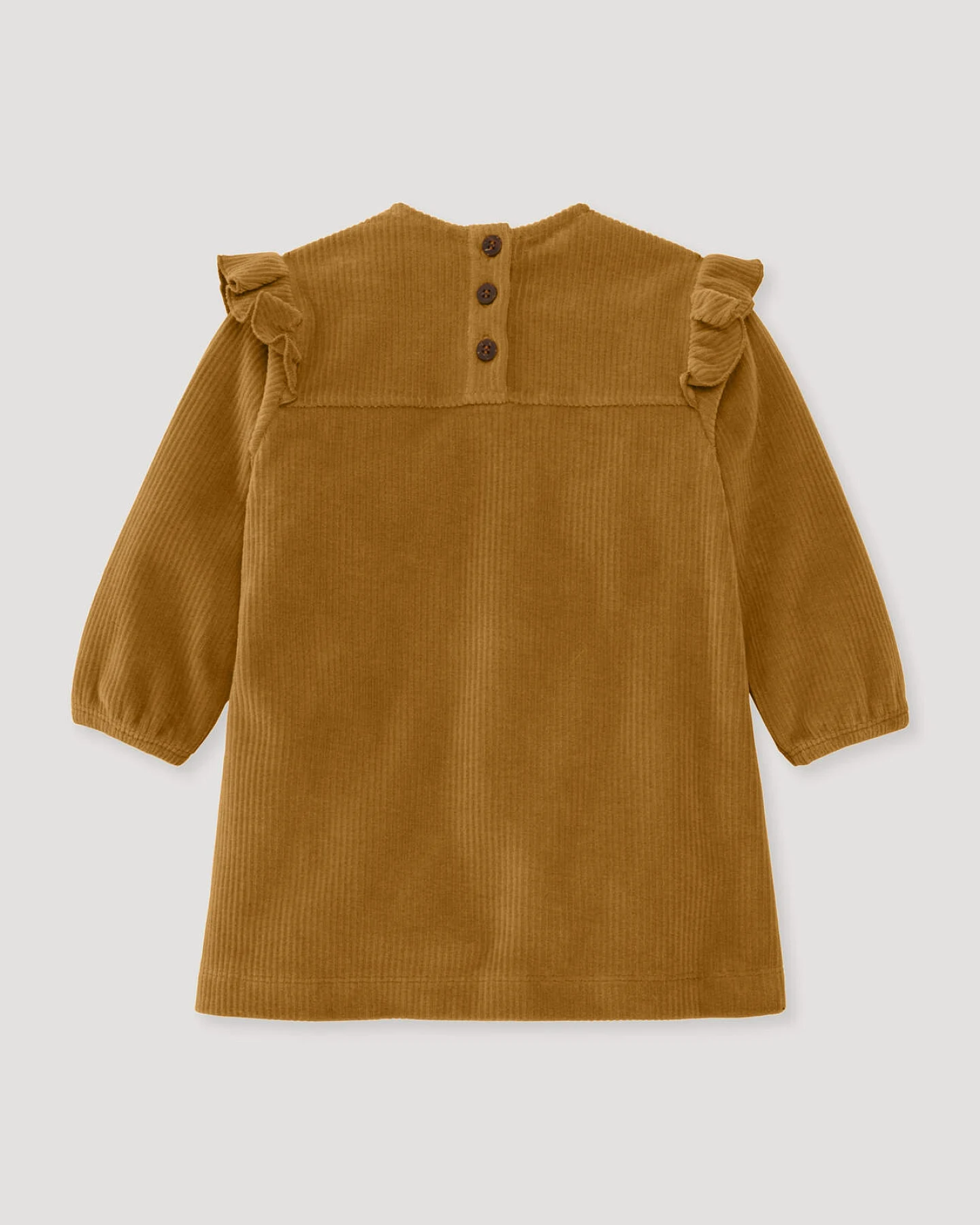 hessnatur Baby Cord Kleid aus Bio-Baumwolle - braun - Größe 74/80 – Ansicht 2