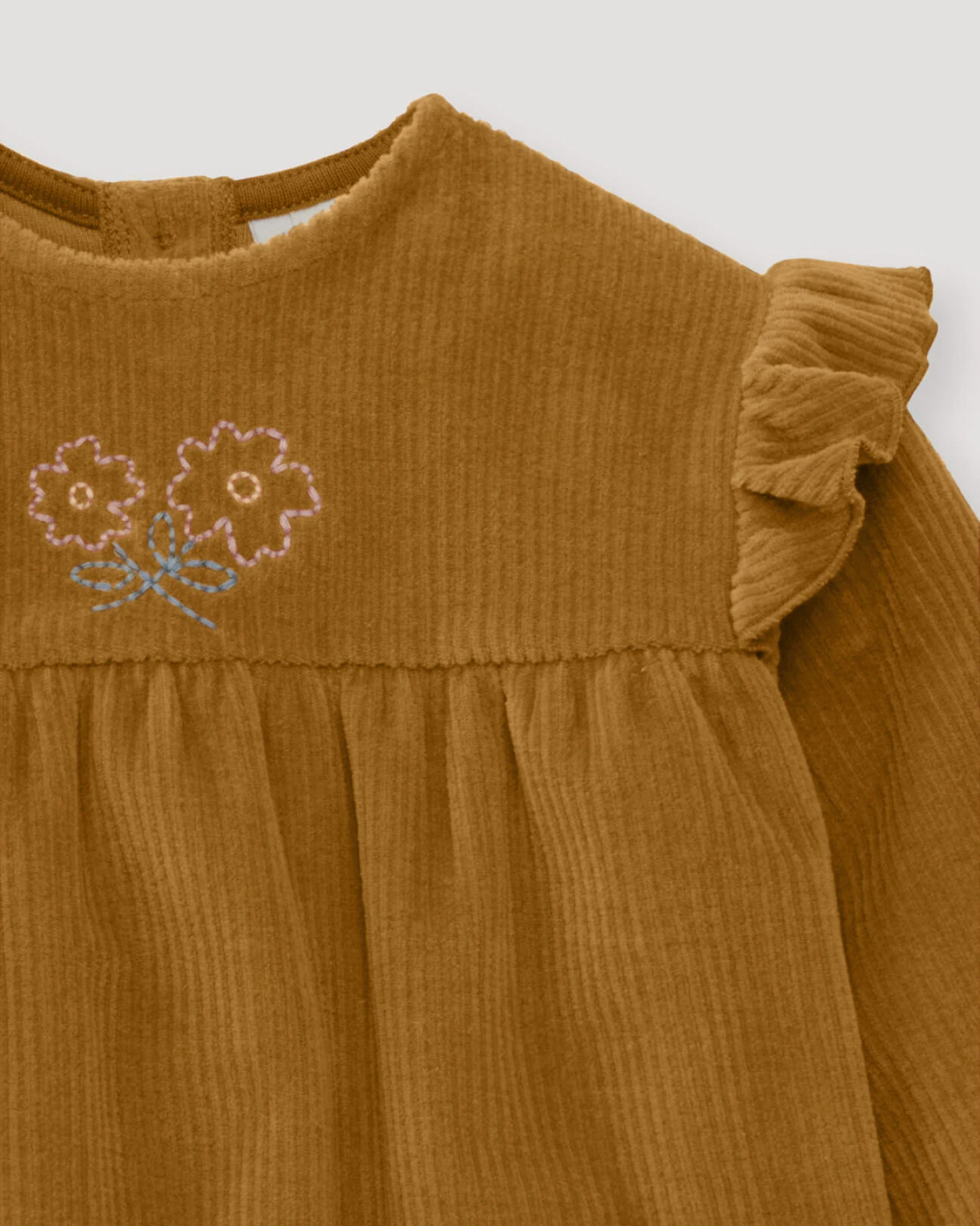 hessnatur Baby Cord Kleid aus Bio-Baumwolle - braun - Größe 86/92 – Ansicht 3