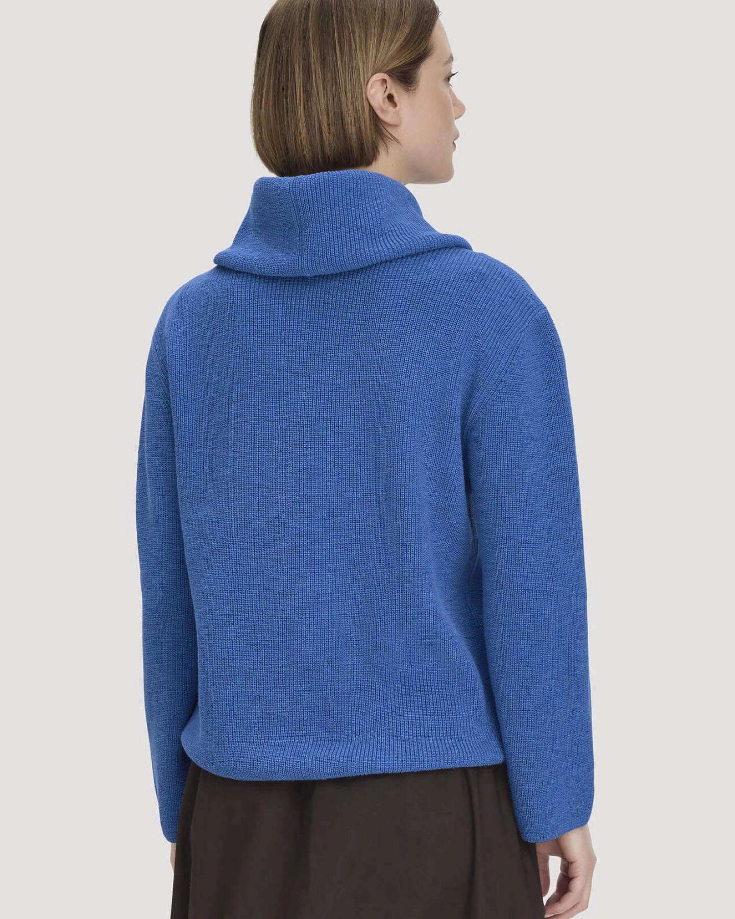 hessnatur Damen Strickpullover Relaxed aus Bio-Baumwolle - blau - Größe XS – Ansicht 3
