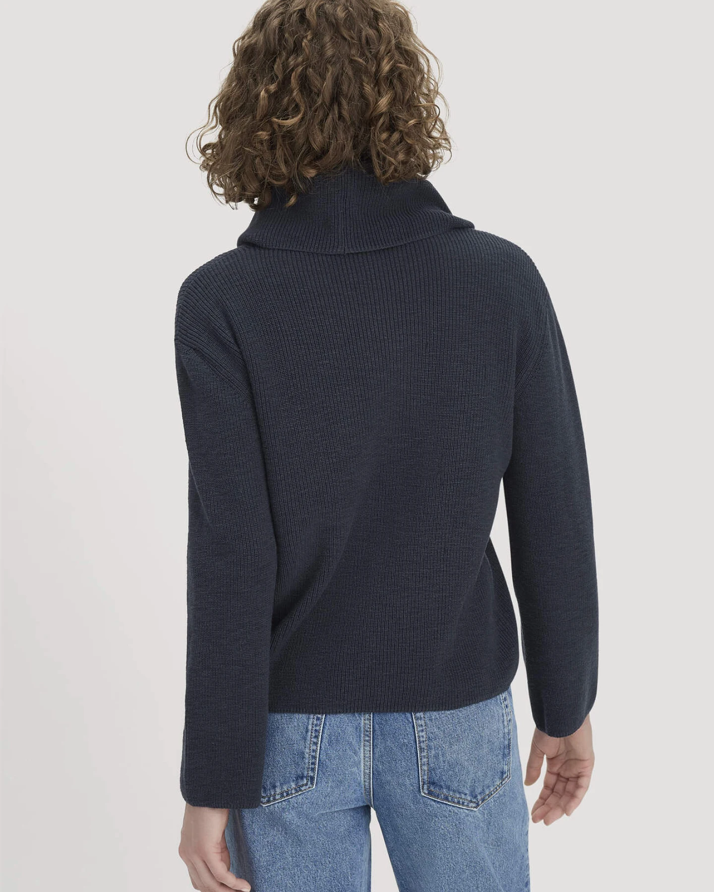 hessnatur Damen Strickpullover Relaxed aus Bio-Baumwolle - blau - Größe M – Ansicht 2