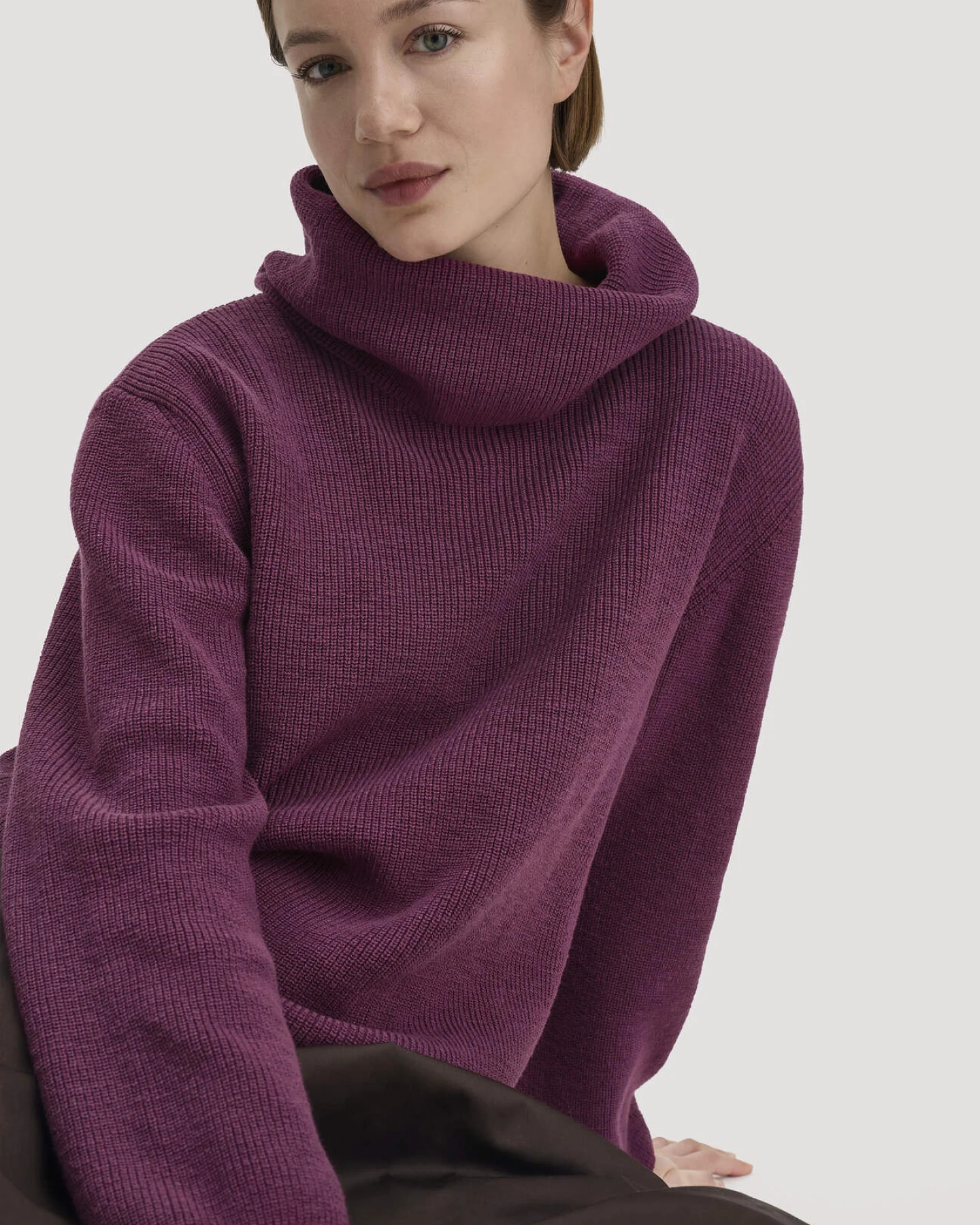 hessnatur Damen Strickpullover Relaxed aus Bio-Baumwolle - rot - Größe L – Ansicht 4