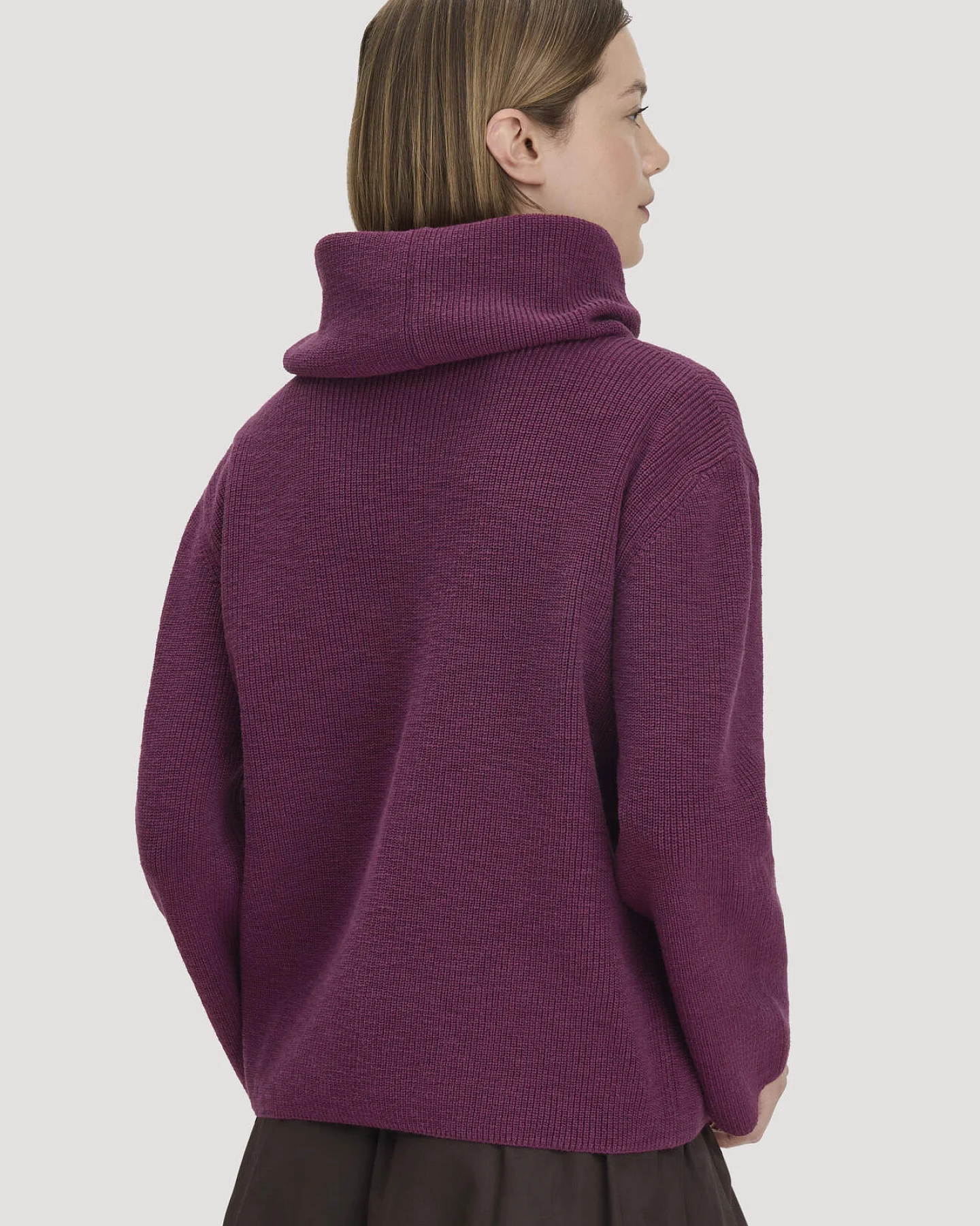 hessnatur Damen Strickpullover Relaxed aus Bio-Baumwolle - rot - Größe M – Ansicht 3