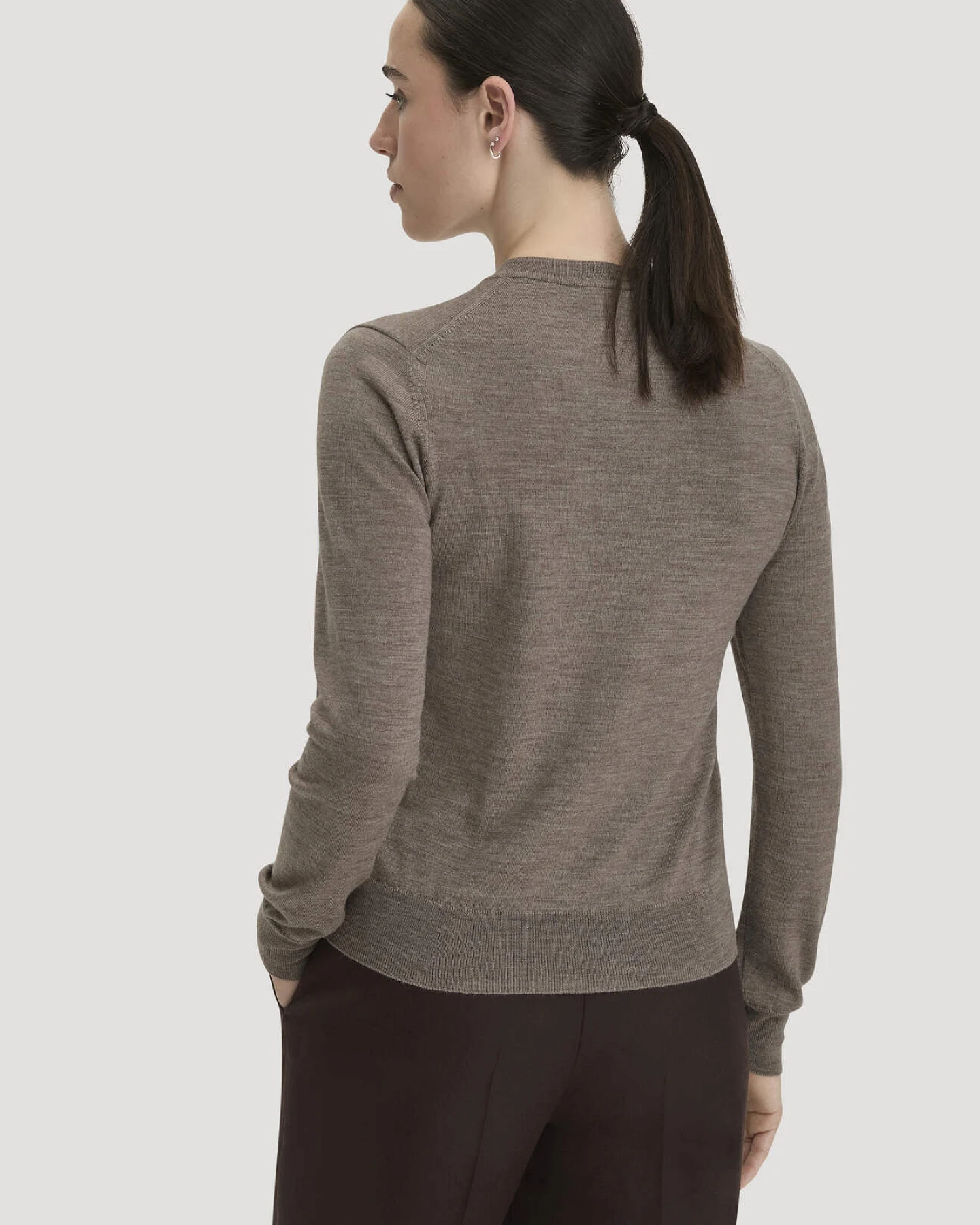 hessnatur Damen Pullover Regular aus Bio-Merinowolle - lila - Größe XS – Ansicht 3
