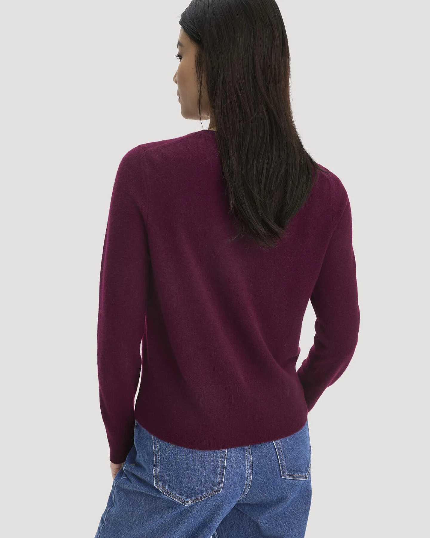 hessnatur Damen Strick Jacke Regular BETTER RECYCLING aus Cashmere - rot - Größe S – Ansicht 3