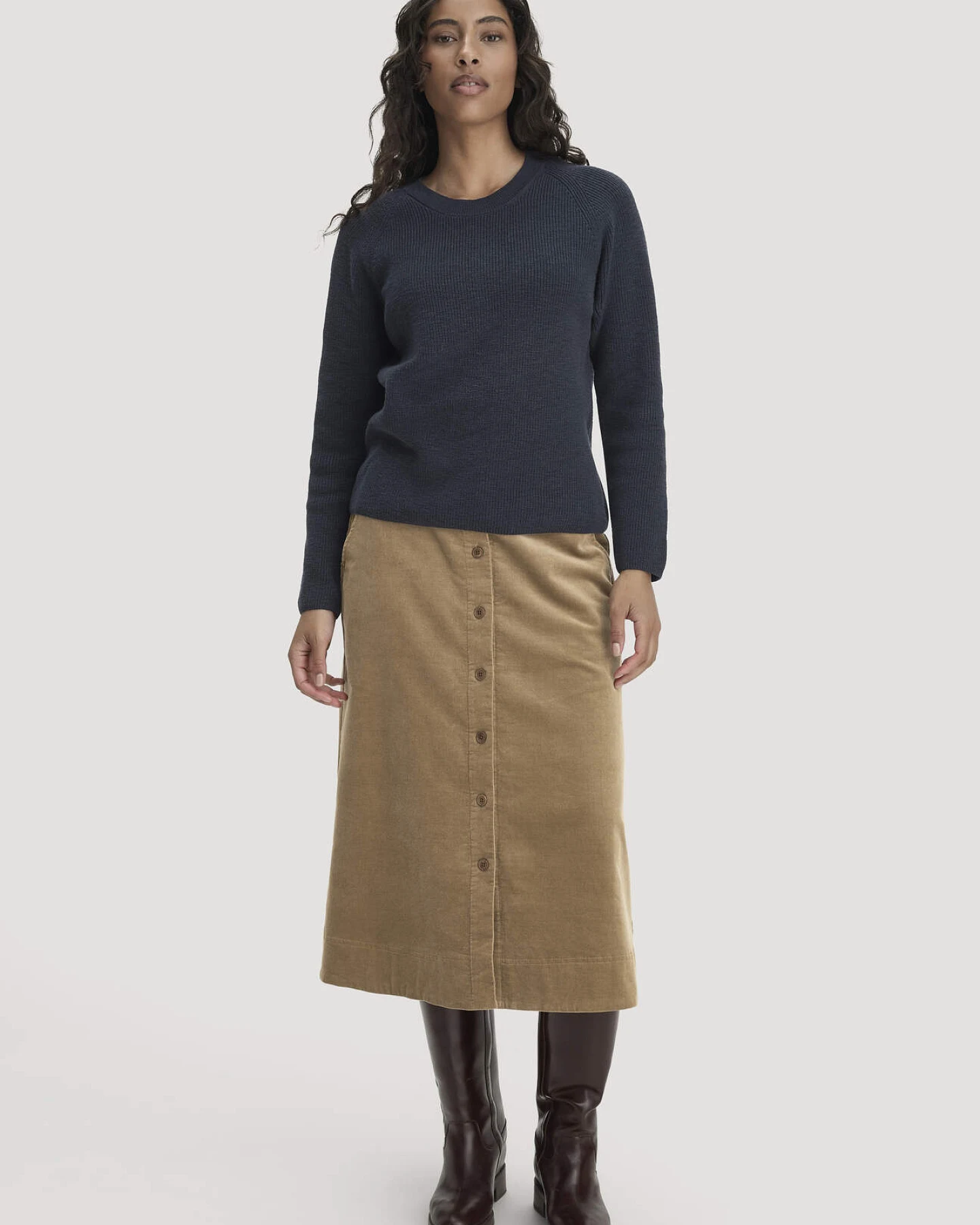hessnatur Damen Pullover Relaxed aus Bio-Baumwolle - blau - Größe XXL – Ansicht 2