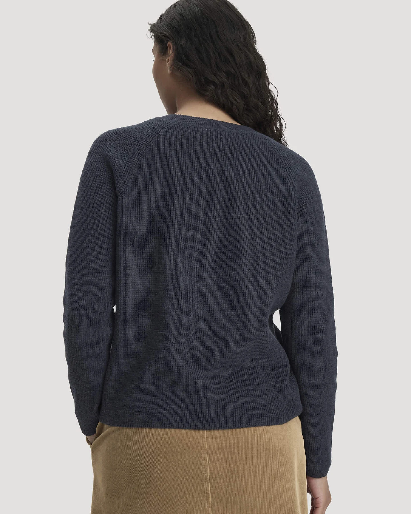 hessnatur Damen Pullover Relaxed aus Bio-Baumwolle - blau - Größe XXL – Ansicht 3