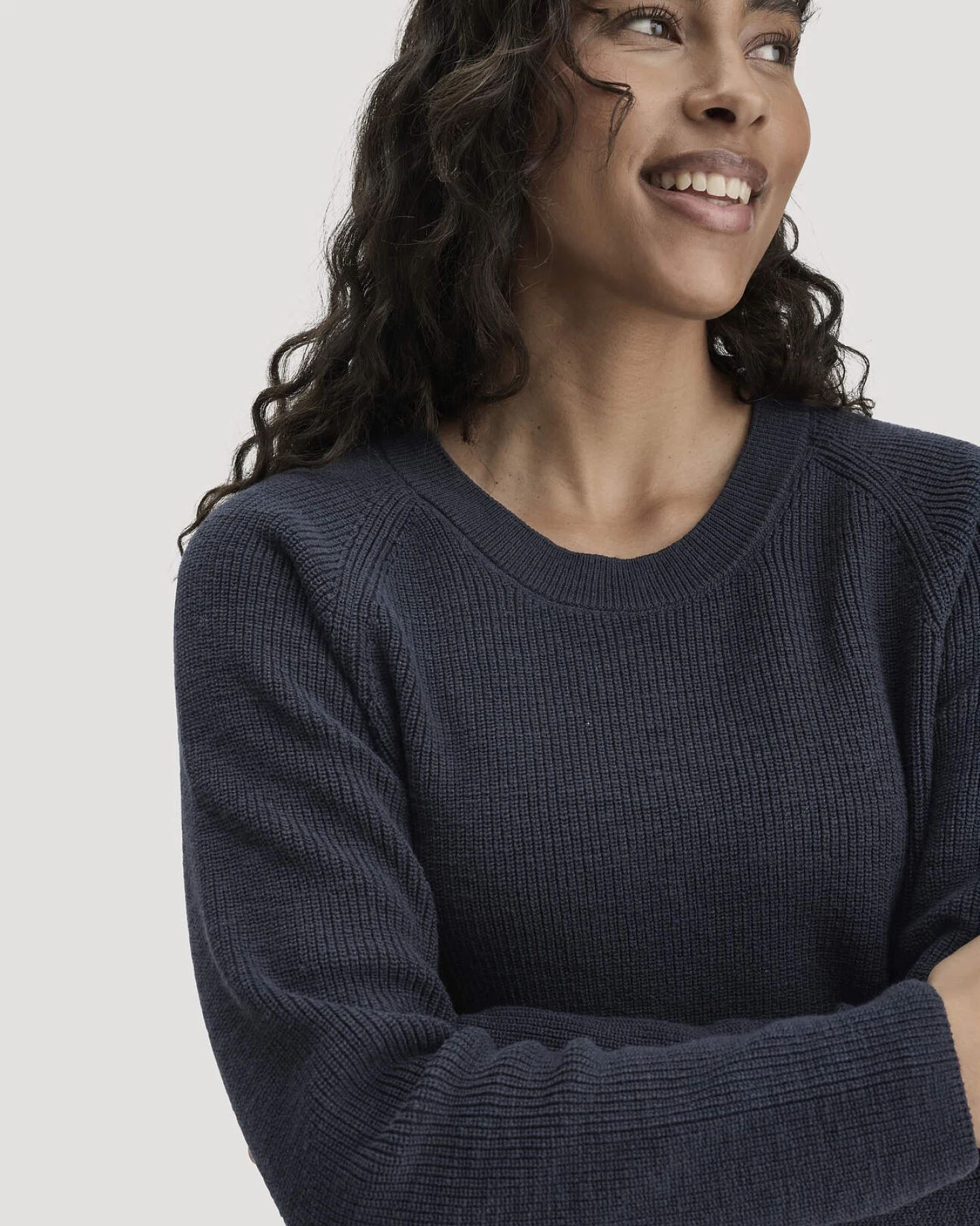 hessnatur Damen Pullover Relaxed aus Bio-Baumwolle - blau - Größe XXL – Ansicht 4