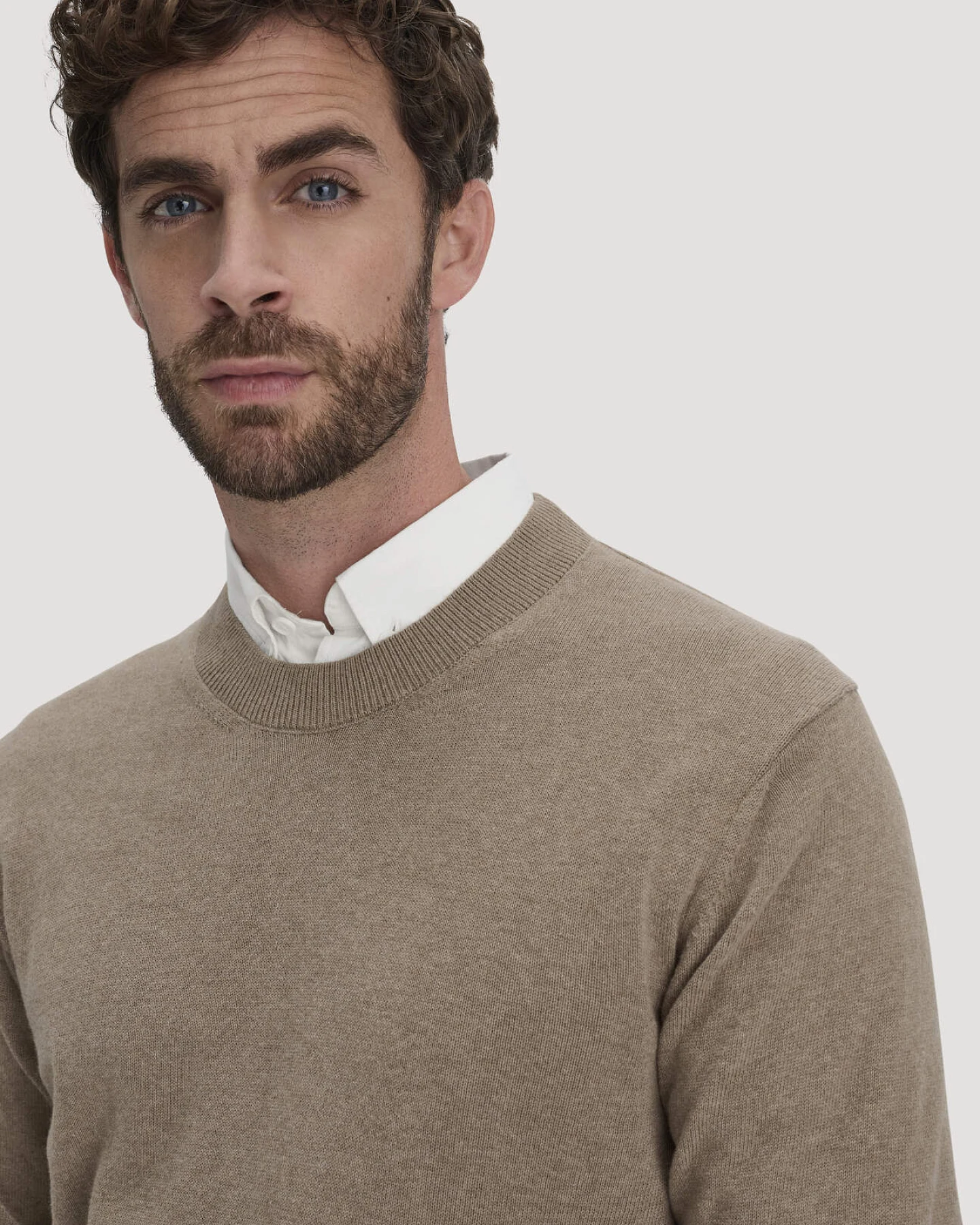 hessnatur Herren Strick Pullover Regular aus Bio-Baumwolle - braun - Größe M – Ansicht 4