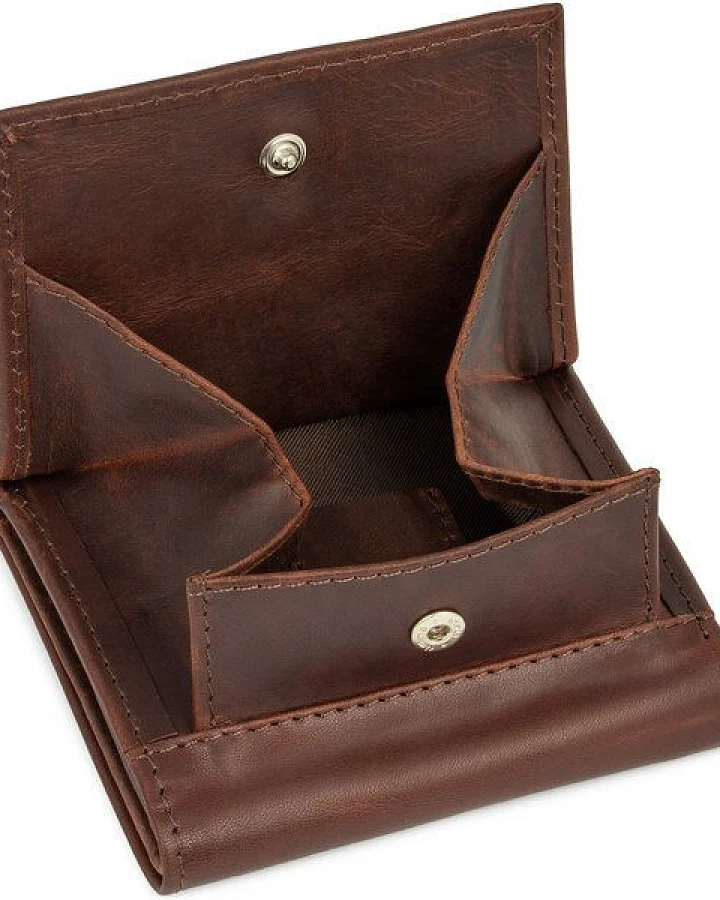 Simaru Leder Geldbörse mit RFID-Schutz, Kompaktes Portemonnaie, Geldbeutel