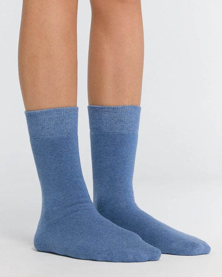 Albero Natur Damen vegan Multipack 6x Frottee-Socken Jeans Melange