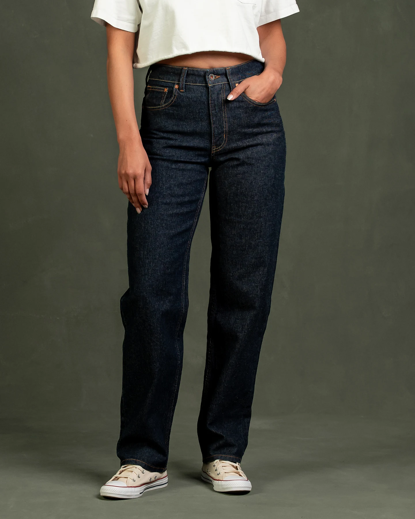 Kuyichi Damen vegan Jeans Lola Mom Rinse – Ansicht 2