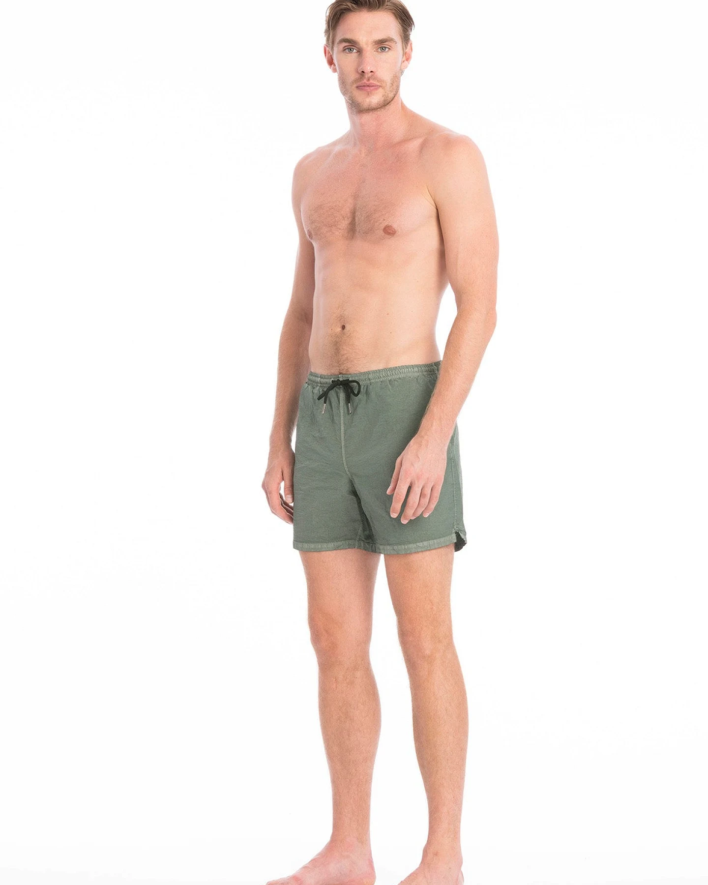 RAVENS VIEW IBIZA Herren vegan Badeshorts Rio Dust Olive – Ansicht 2