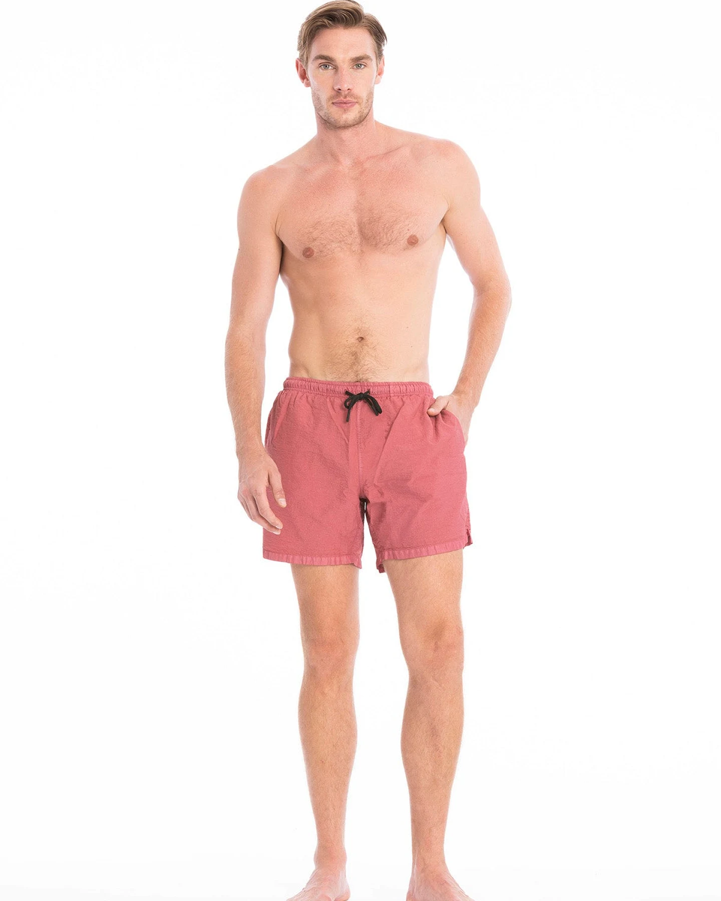 RAVENS VIEW IBIZA Herren vegan Badeshorts Rio Clay Red – Ansicht 2