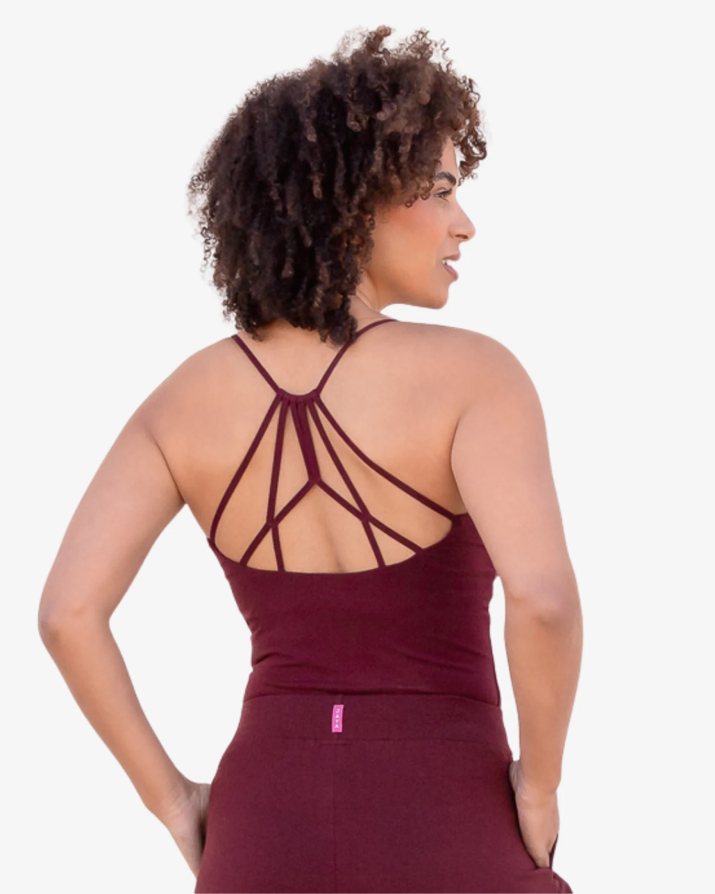 Jaya Organics Top Nicole - Burgundy S – Ansicht 2