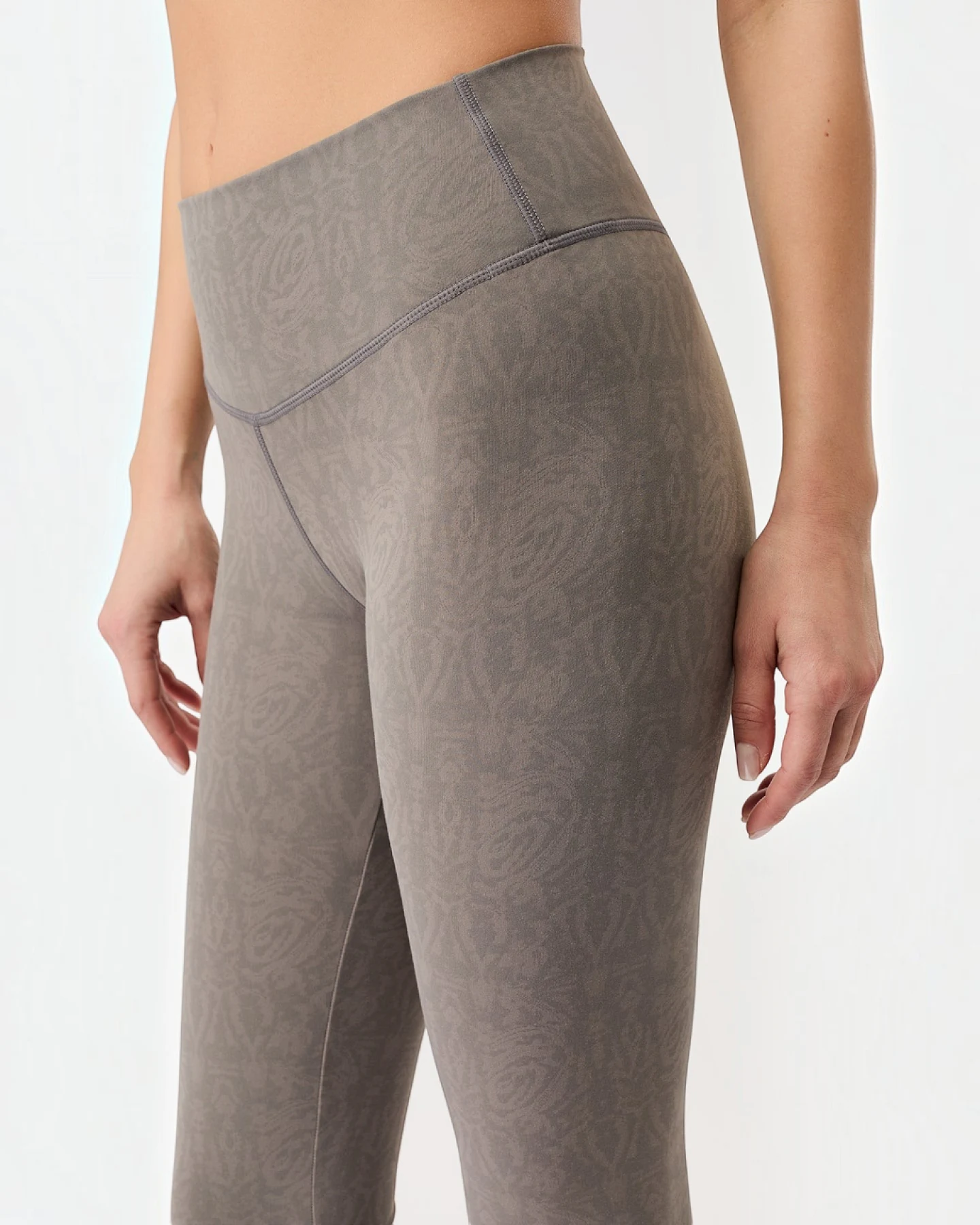 Mandala Monoprinted Leggings - Grey L – Ansicht 5