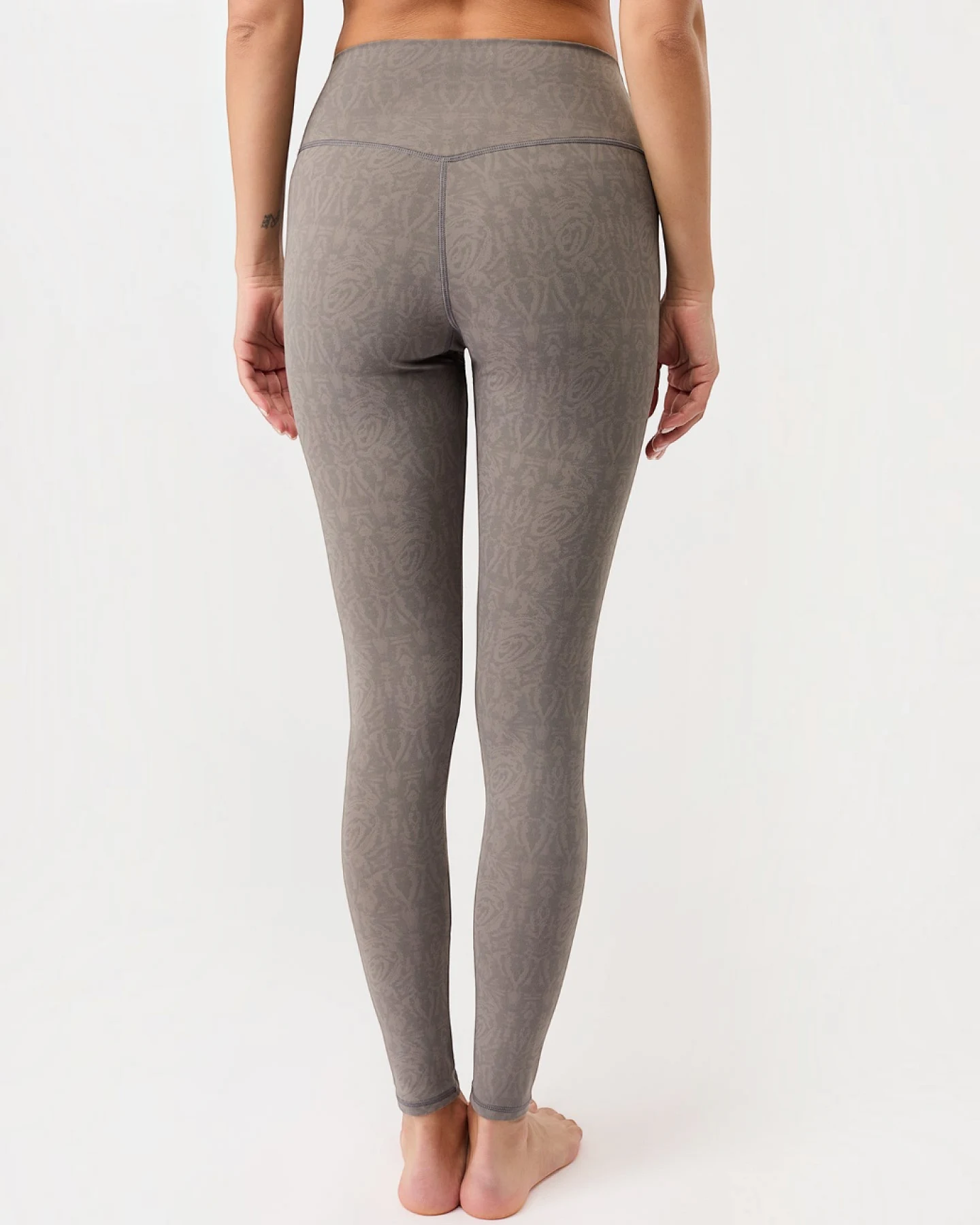 Mandala Monoprinted Leggings - Grey L – Ansicht 6