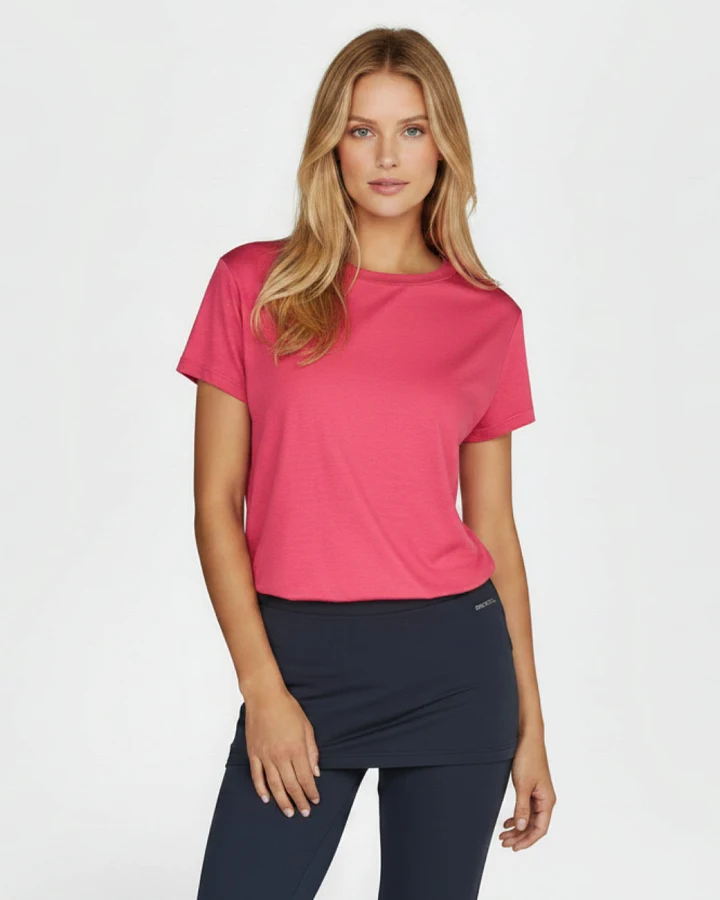 Curare Top Round Neck - Raspberry L