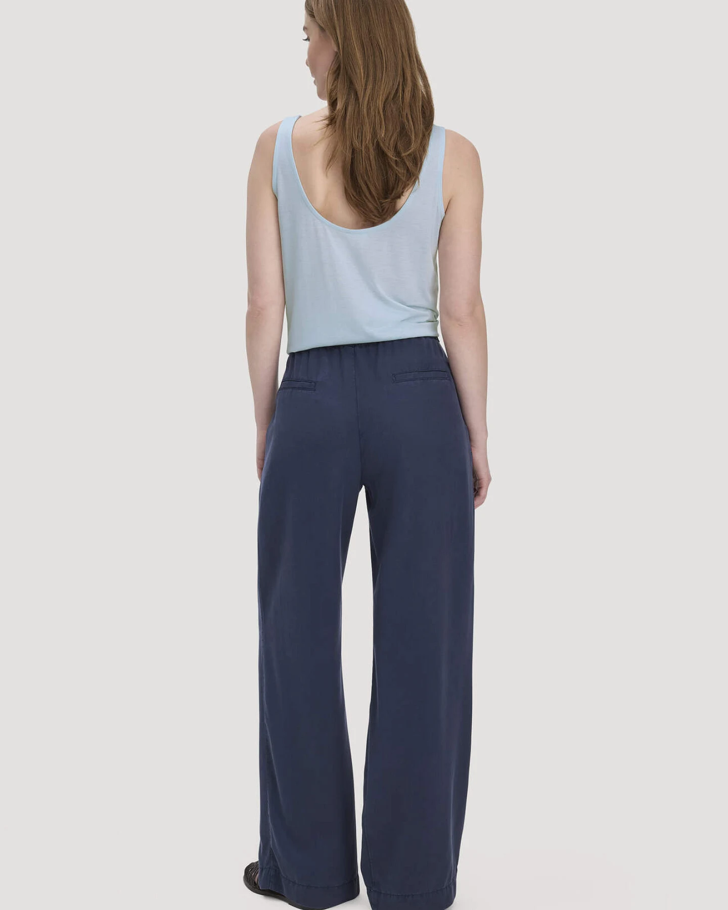 hessnatur Damen Hose Wide Leg aus TENCEL™ Lyocell - blau - Größe 44 – Ansicht 2