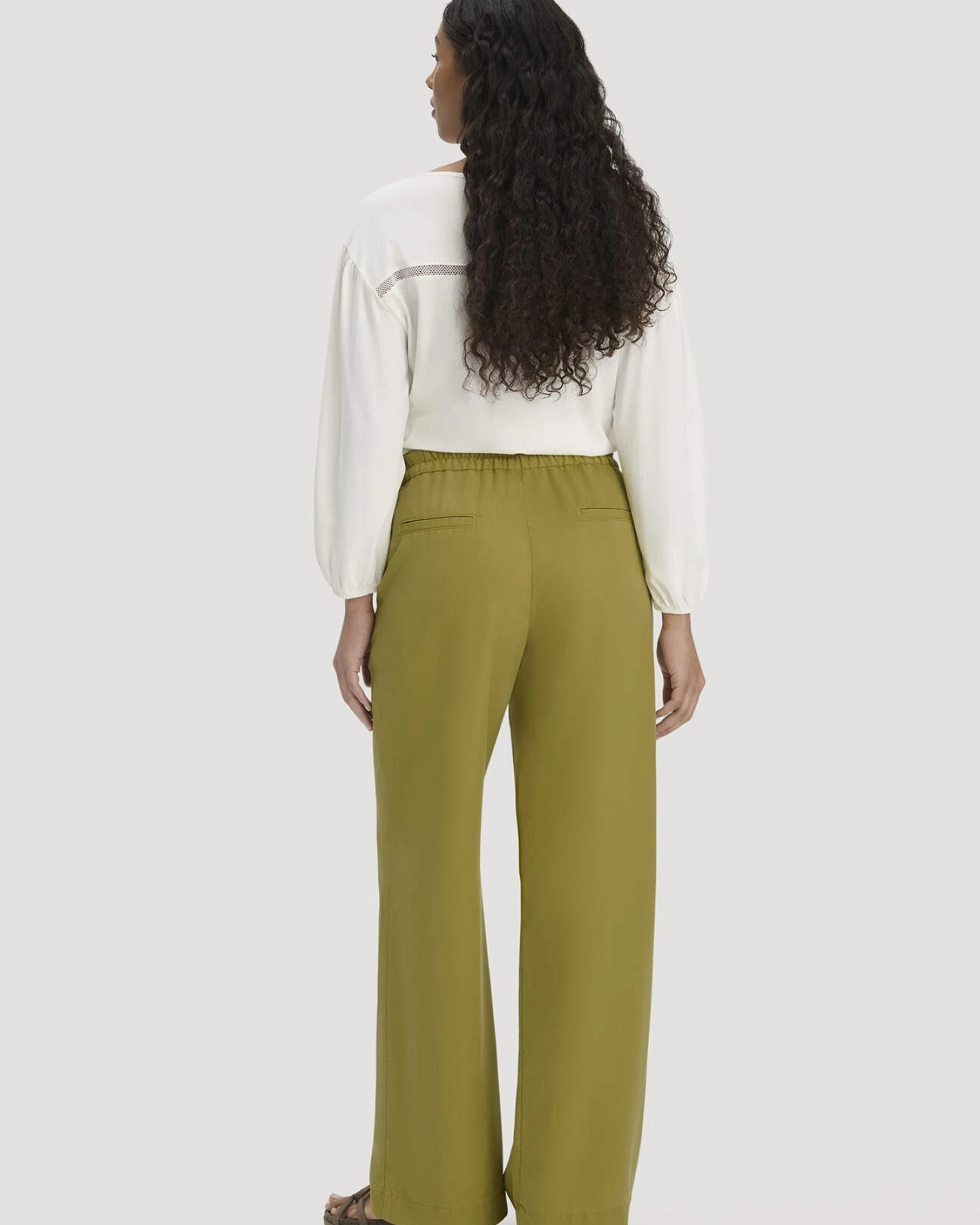 hessnatur Damen Hose Wide Leg aus TENCEL™ Lyocell - grün - Größe 46 – Ansicht 2