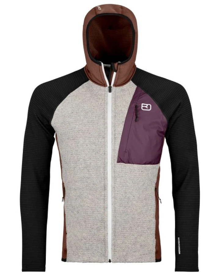 Ortovox - Fleece Grid Plus Classic Knit Hoody - Fleecejacke Gr L grau