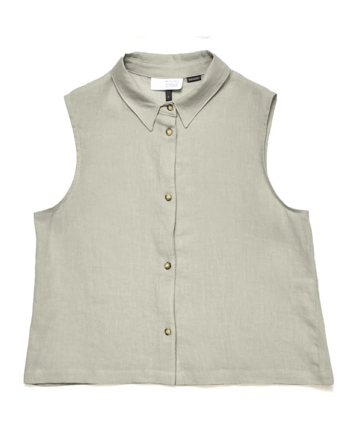 Mazine - Women's Sleeveless Linen Blouse - Bluse Gr XXL beige