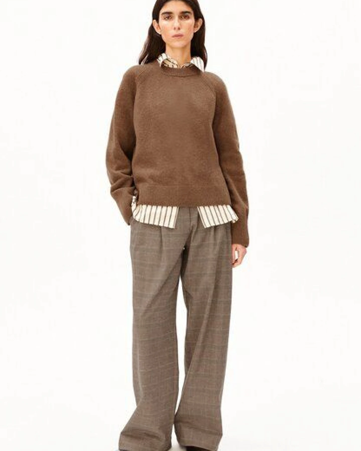 ARMEDANGELS CHECK WIDE PLEATED Damen Bio-Baumwoll Mix – Ansicht 4