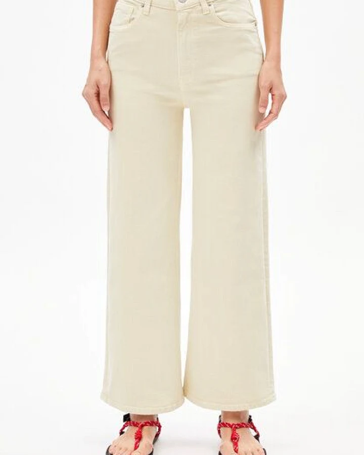 Produktseite: ARMEDANGELS MURLIAA CROPPED Damen Wide Jeans recyclter Baumwoll Mix Comfort-Stretch