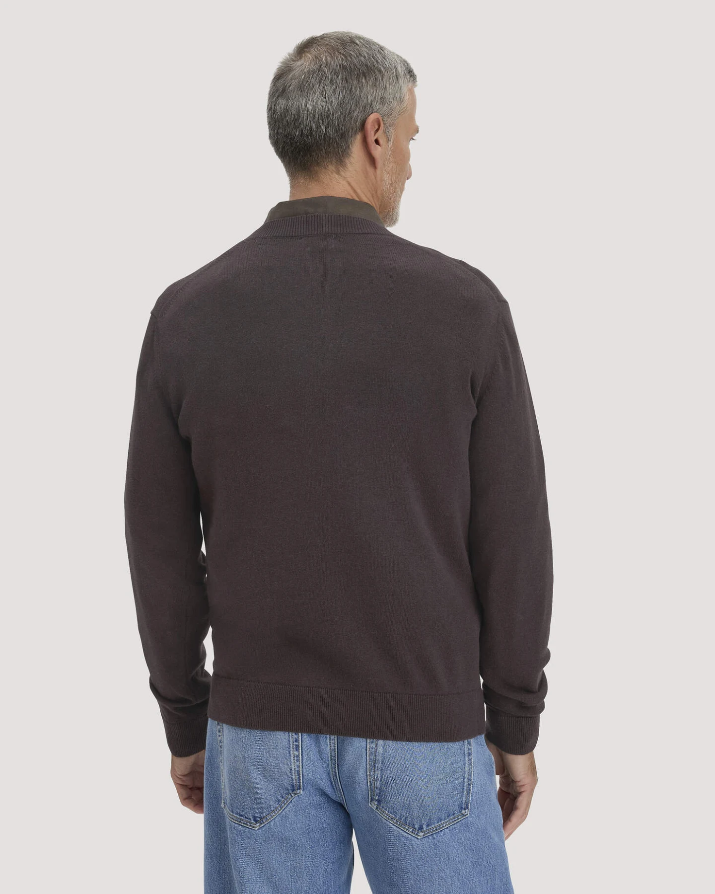 hessnatur Herren Strick Pullover Regular aus Bio-Baumwolle - braun - Größe XXL – Ansicht 3