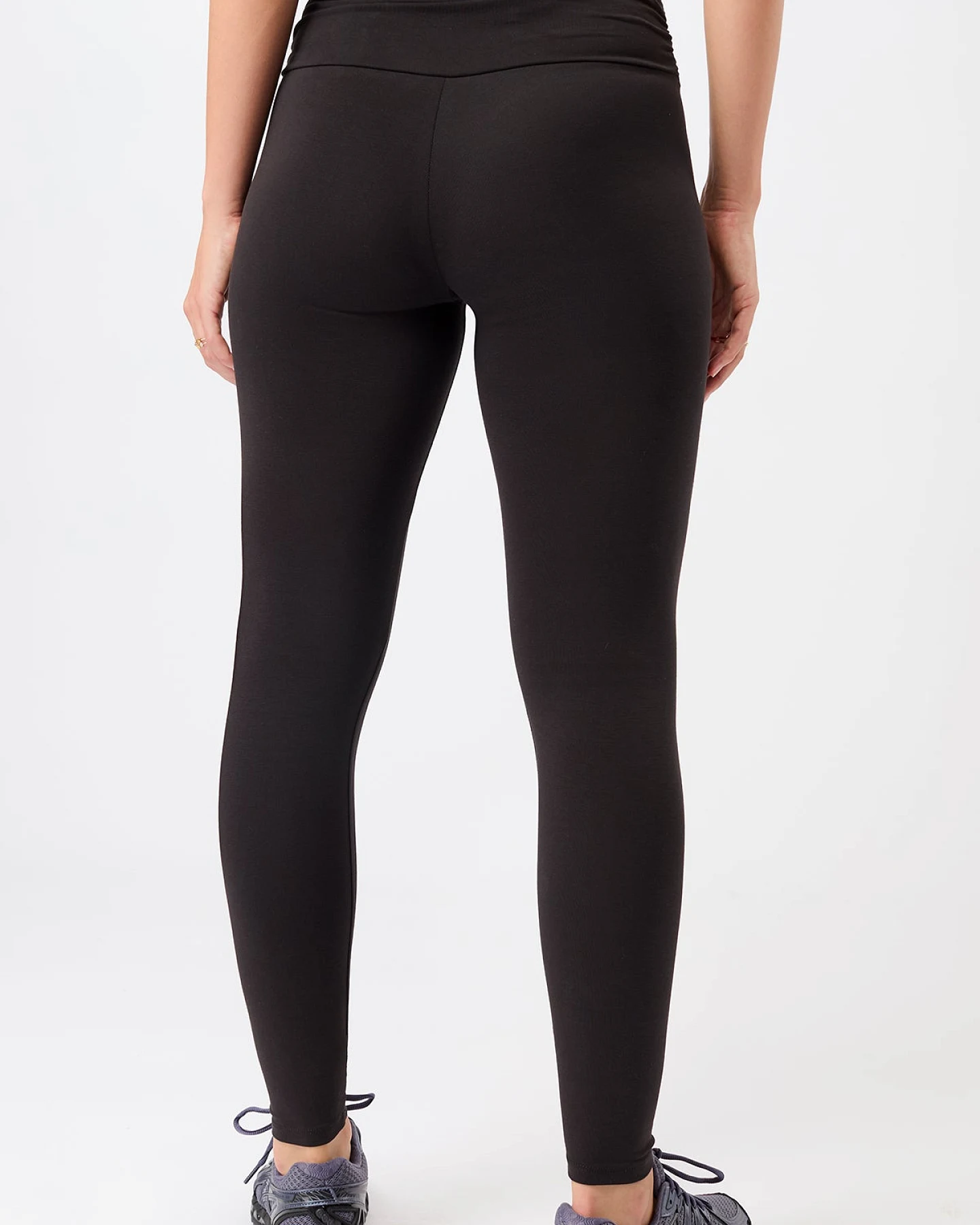 MANDALA Damen vegan Leggings Pilates Strumpfhose Schwarz – Ansicht 2