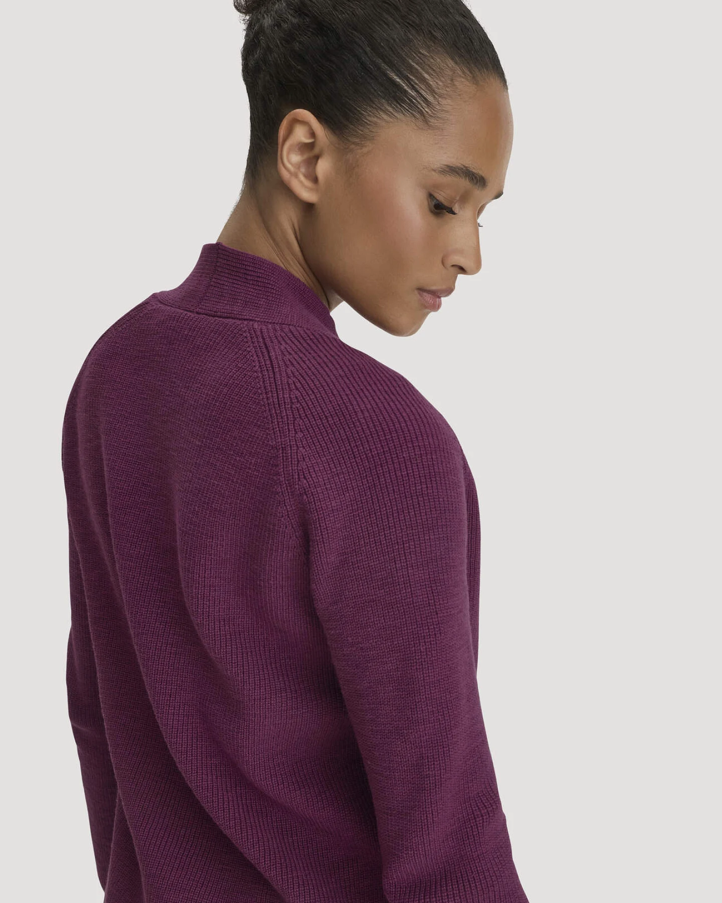 hessnatur Damen Strick Jacke Regular aus Bio-Baumwolle - rot - Größe XL – Ansicht 4