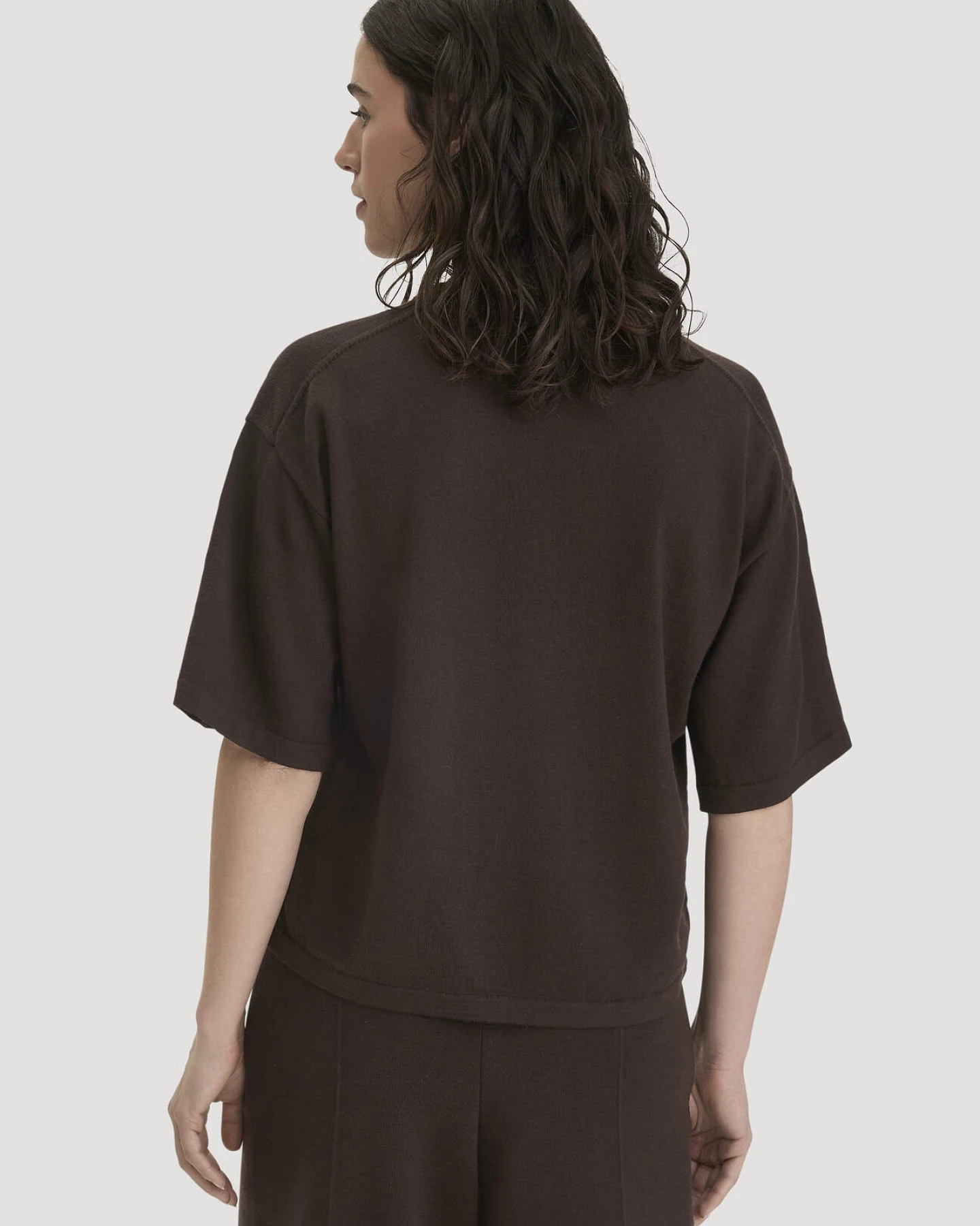 hessnatur Damen Pullover Oversize aus Bio-Merinowolle - braun - Größe L – Ansicht 3