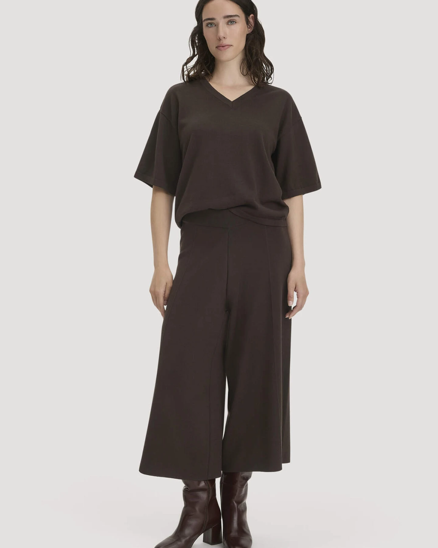 hessnatur Damen Pullover Oversize aus Bio-Merinowolle - braun - Größe S – Ansicht 2