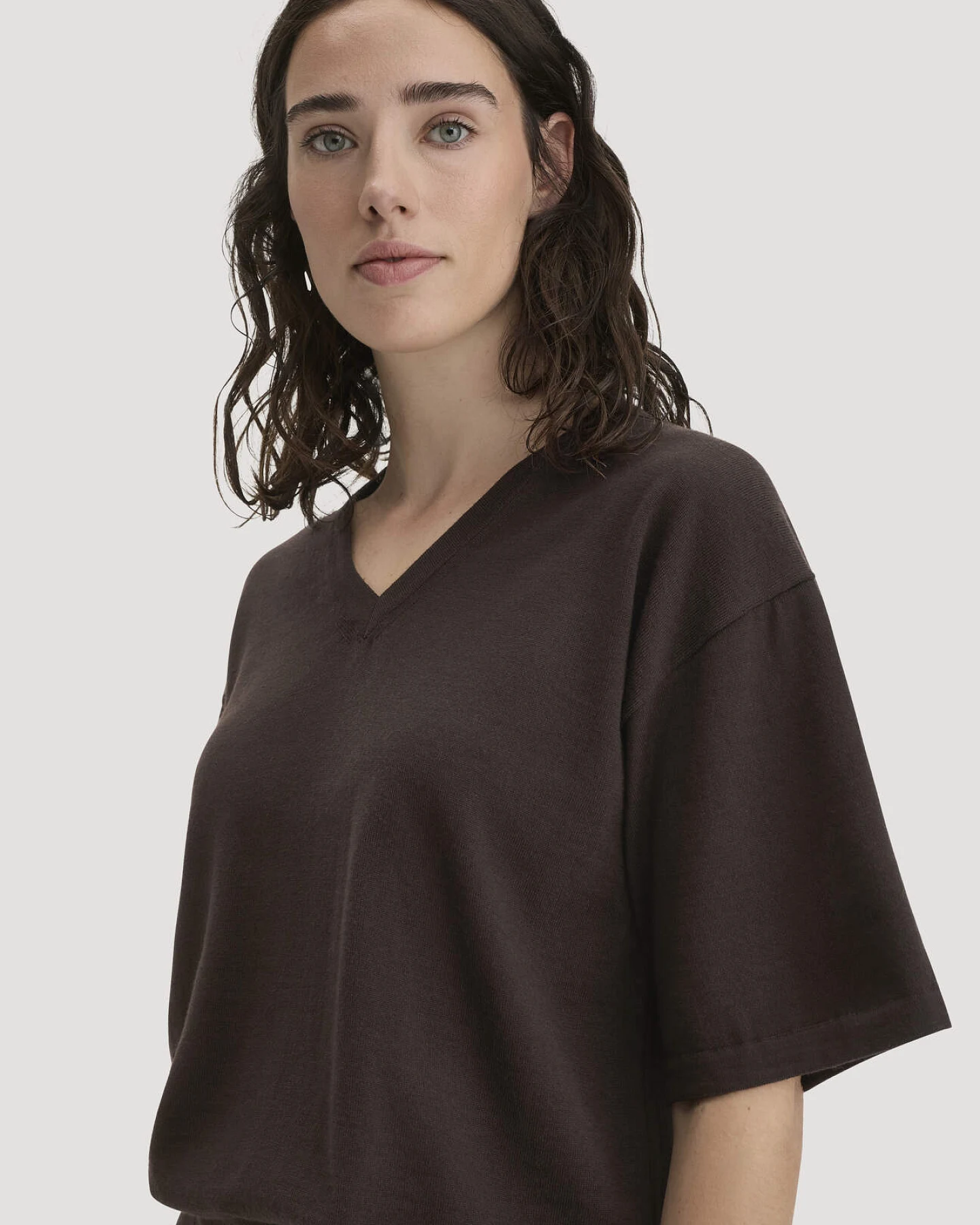 hessnatur Damen Pullover Oversize aus Bio-Merinowolle - braun - Größe XL – Ansicht 4