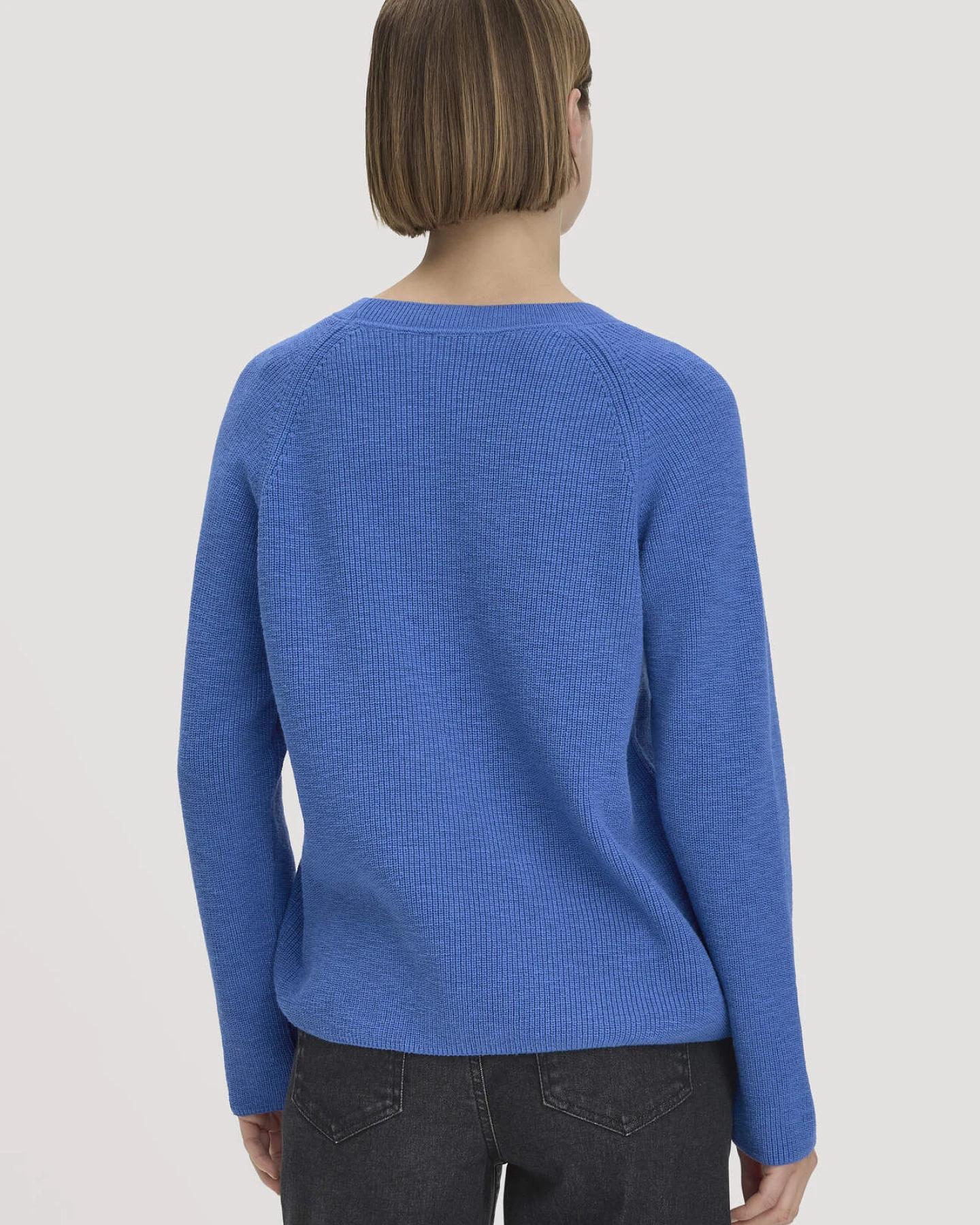 hessnatur Damen Pullover Relaxed aus Bio-Baumwolle - blau - Größe S – Ansicht 3