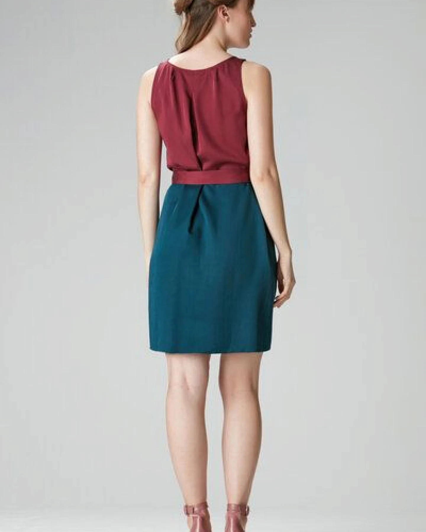 Studio Hertzberg Tulpinaa Kleid bordeaux/grün – Ansicht 4