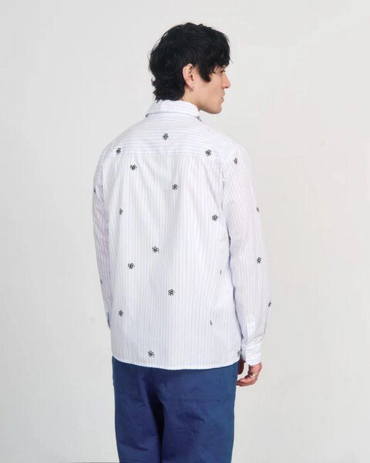 Rotholz Casual Hemd Flower Print - Gestreift, unisex – Ansicht 3