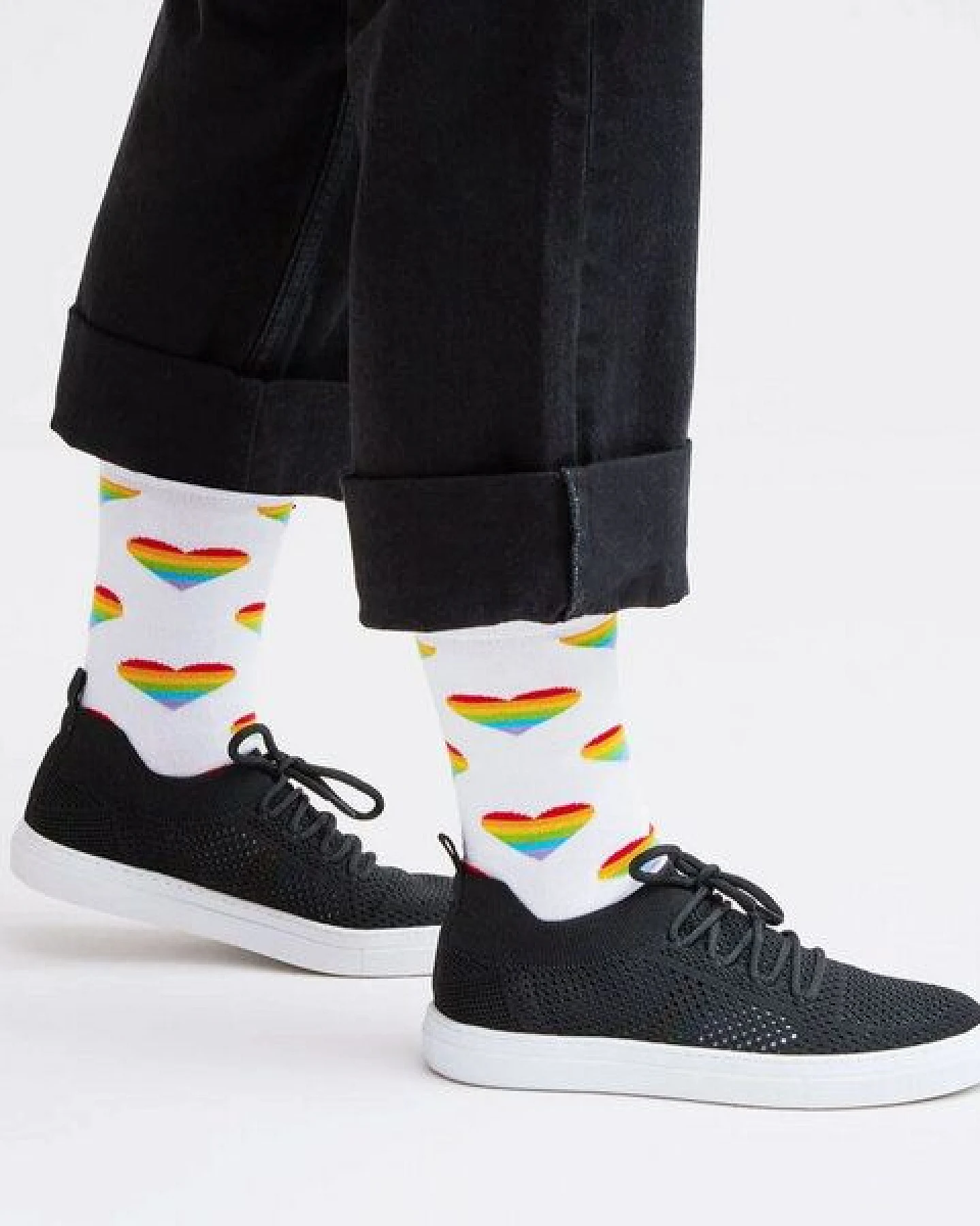 Natural Vibes Rainbow Heart Socken aus Biobaumwoll-Mix – Ansicht 3
