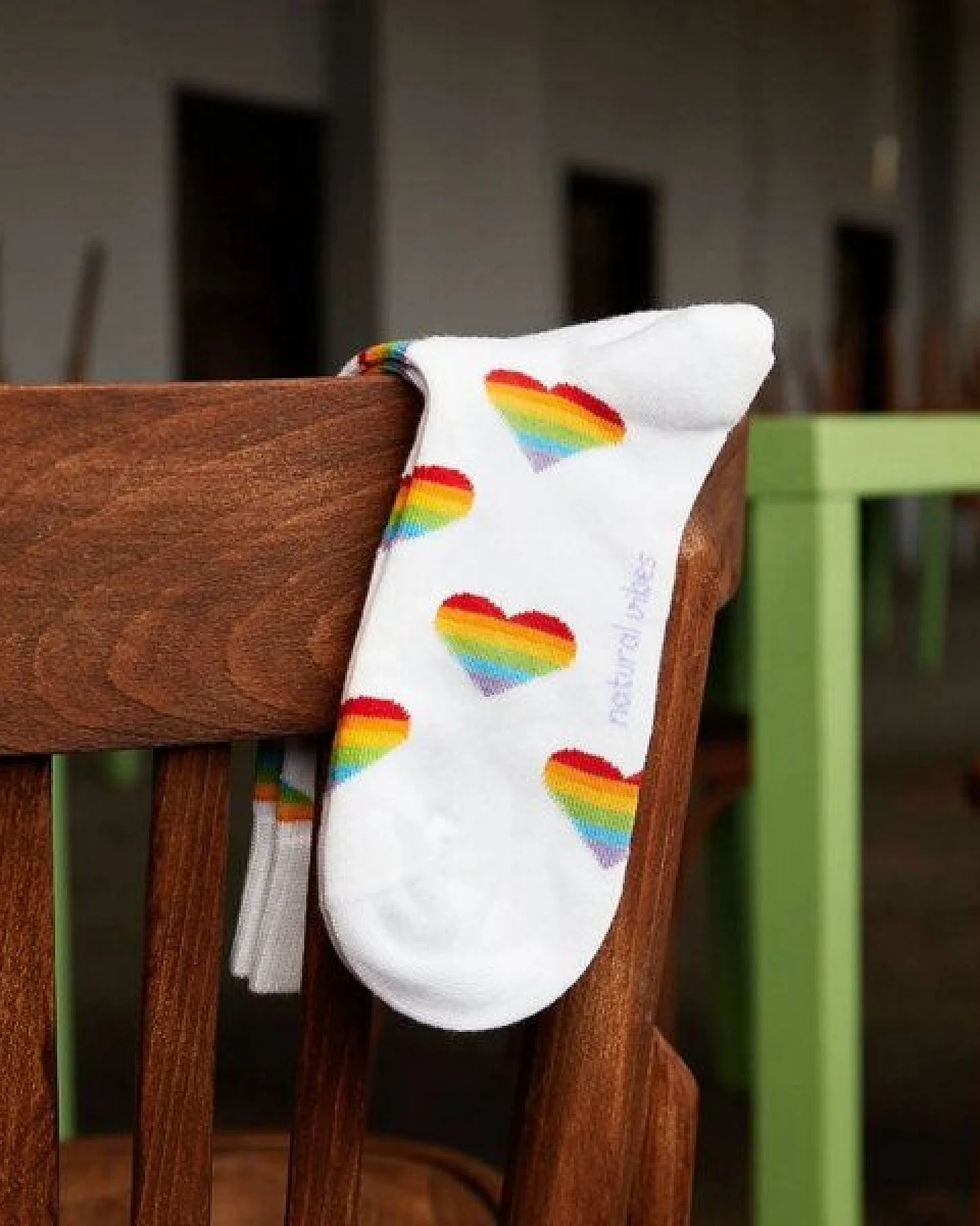 Natural Vibes Rainbow Heart Socken aus Biobaumwoll-Mix – Ansicht 4