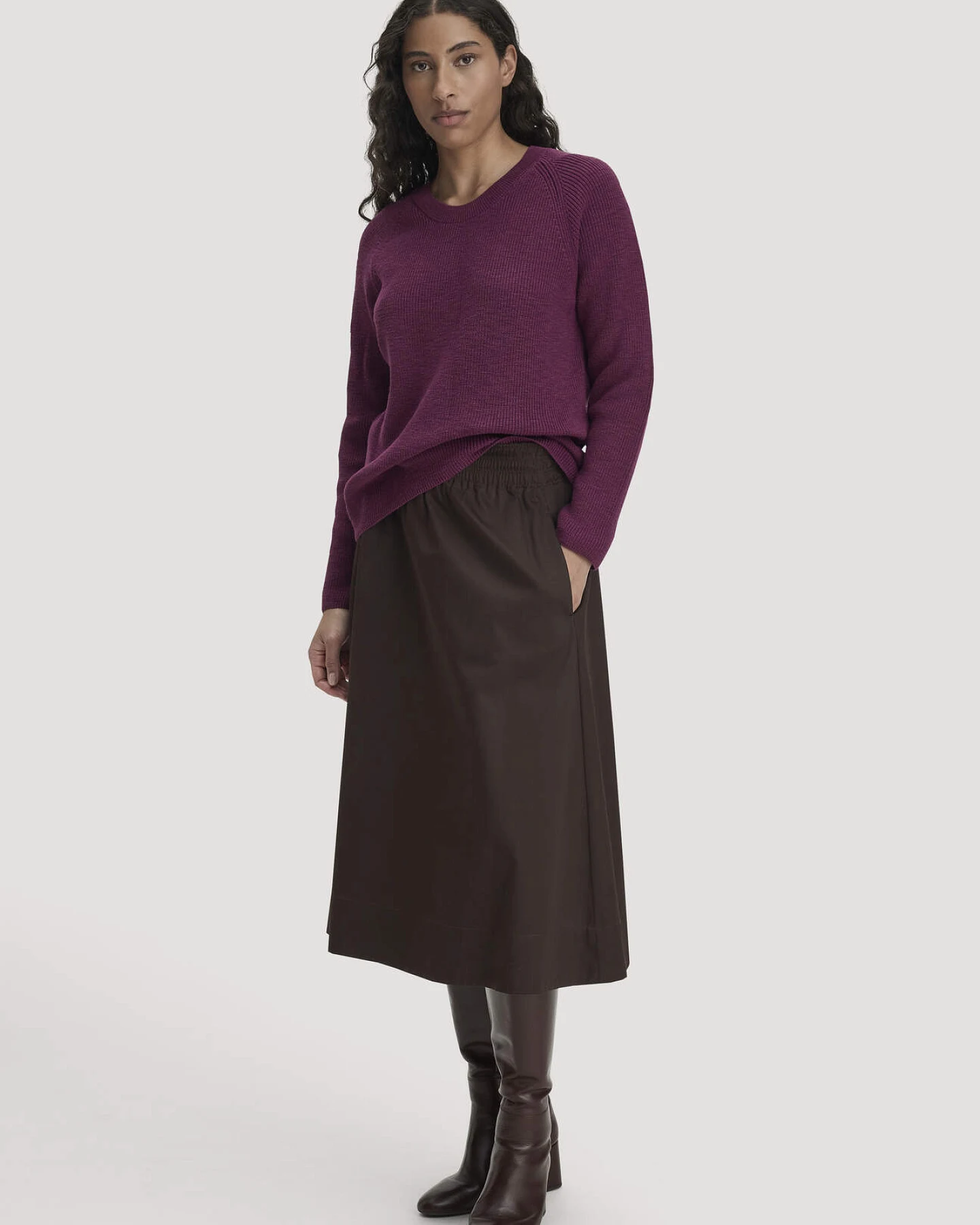 hessnatur Damen Pullover Relaxed aus Bio-Baumwolle - rot - Größe M – Ansicht 2