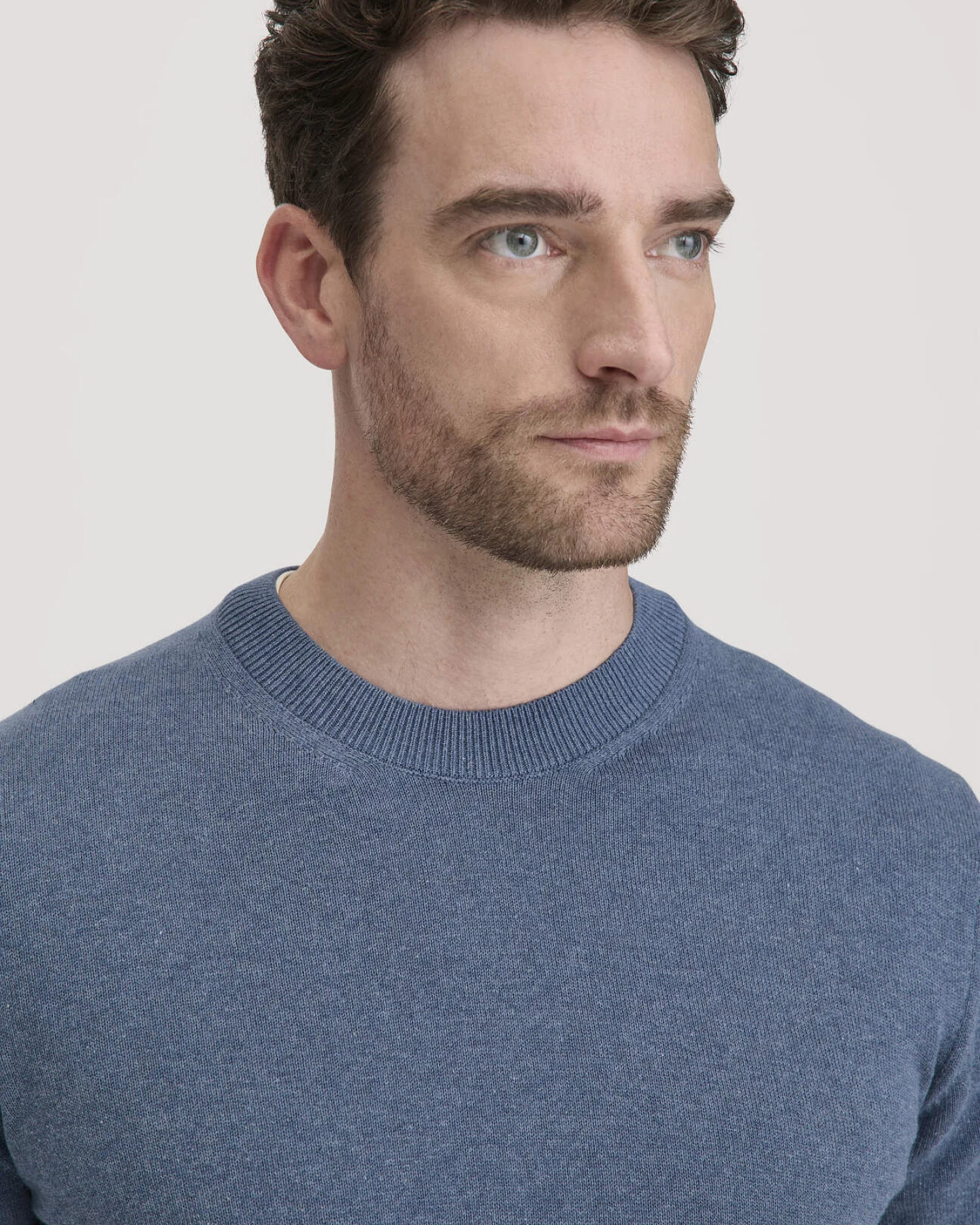 hessnatur Herren Strick Pullover Regular aus Bio-Baumwolle - blau - Größe XL – Ansicht 4