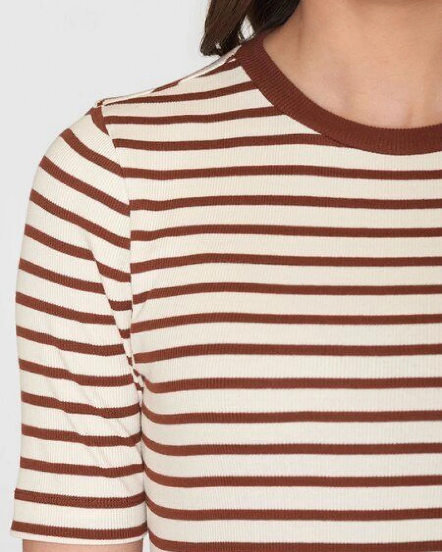 KnowledgeCotton Apparel T-Shirt - CANNA gestreift – Ansicht 4