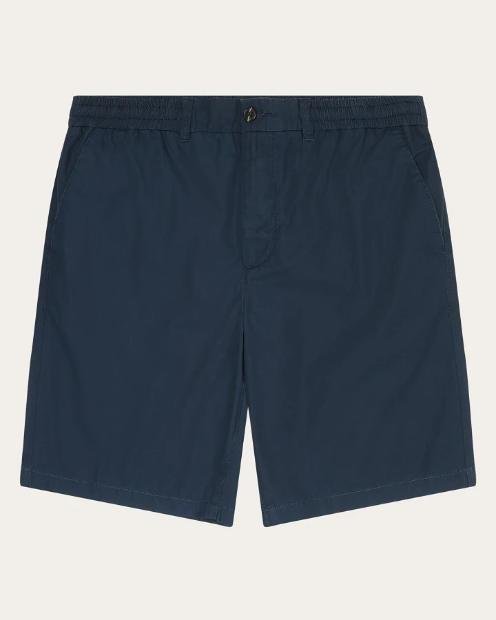 KnowledgeCotton Apparel Herren vegan Shorts Fig Lose Popeline Total Eclipse