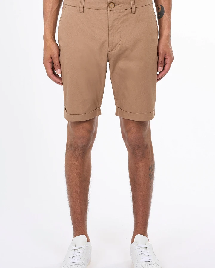 KnowledgeCotton Apparel Herren vegan Shorts Chino Chuck Regular Tuffet Beige