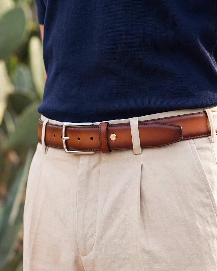 NAE Herren vegan Gürtel Oliana Braun