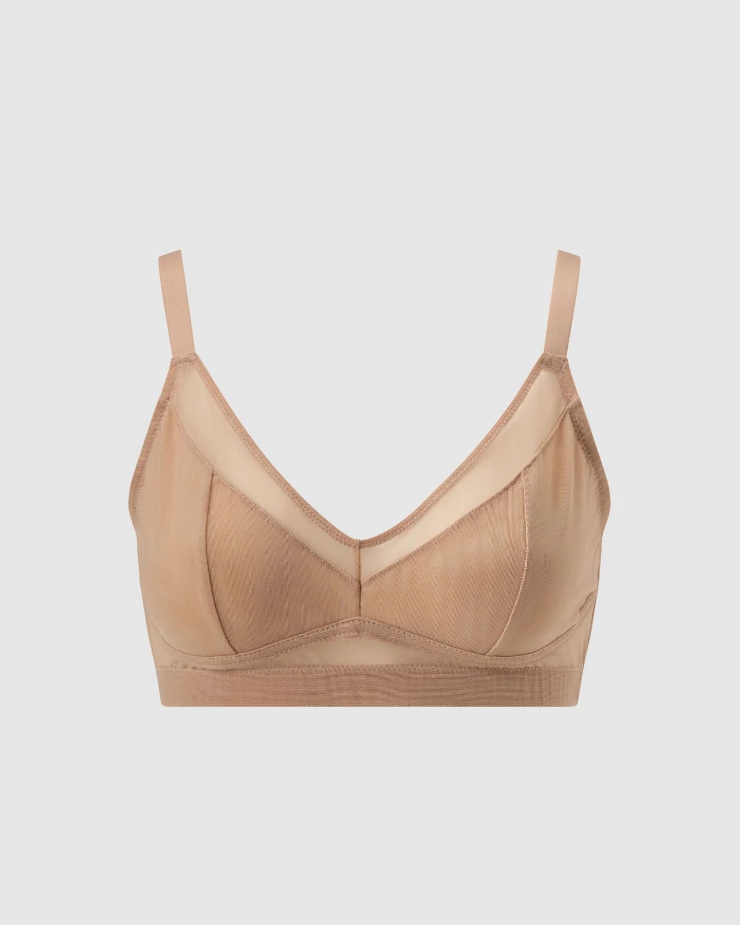 Understatement Damen vegan Bh Mesh Support Plus Warm Beige – Ansicht 2