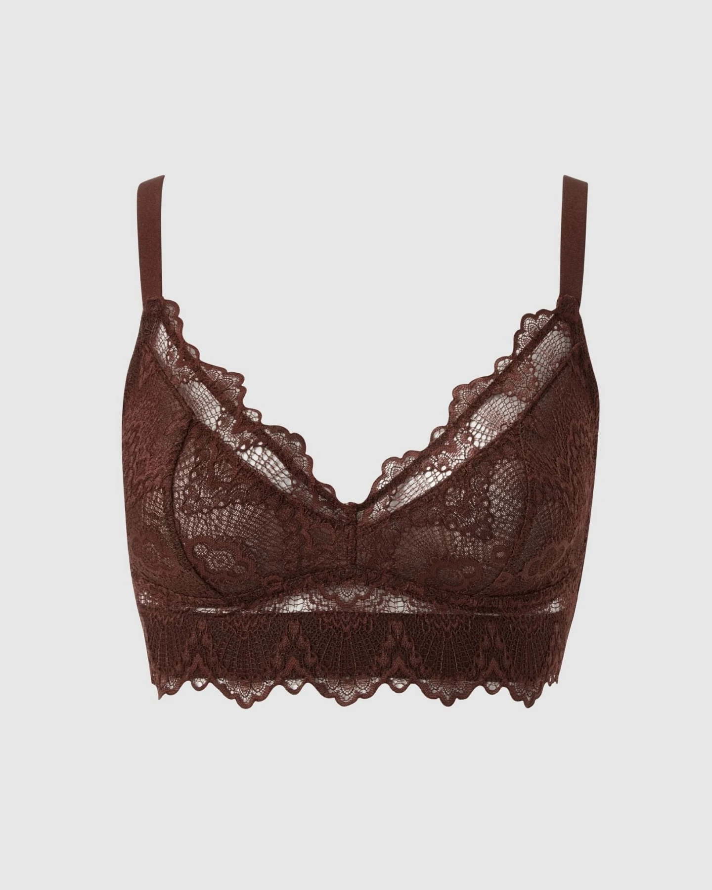 Understatement Damen vegan Bh Lace Support Plus Kaffee – Ansicht 2