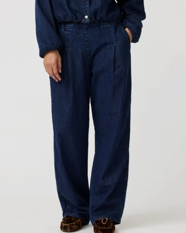 Alchemist Damen vegan Hose Moonflower Dunkelblau